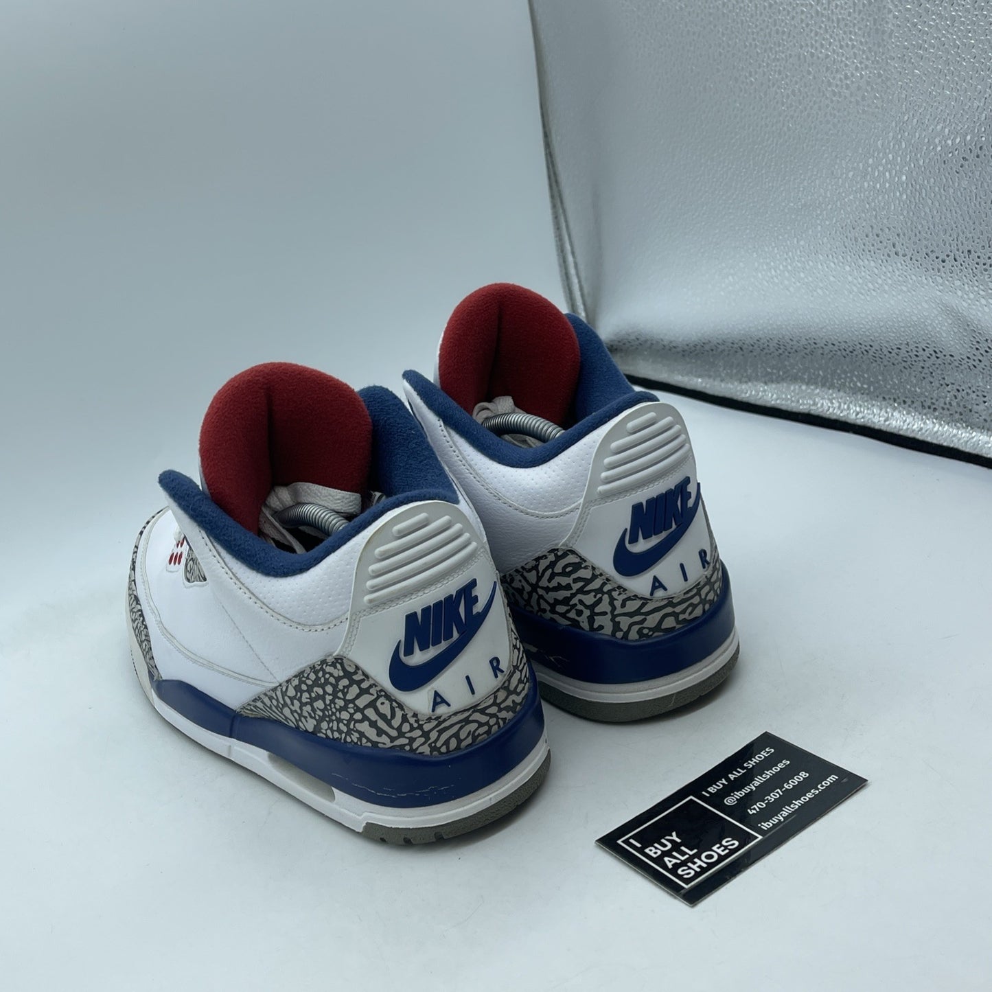 Size 10 - Jordan 3 Retro OG Mid True Blue Grey Suede Leather (854262-106)