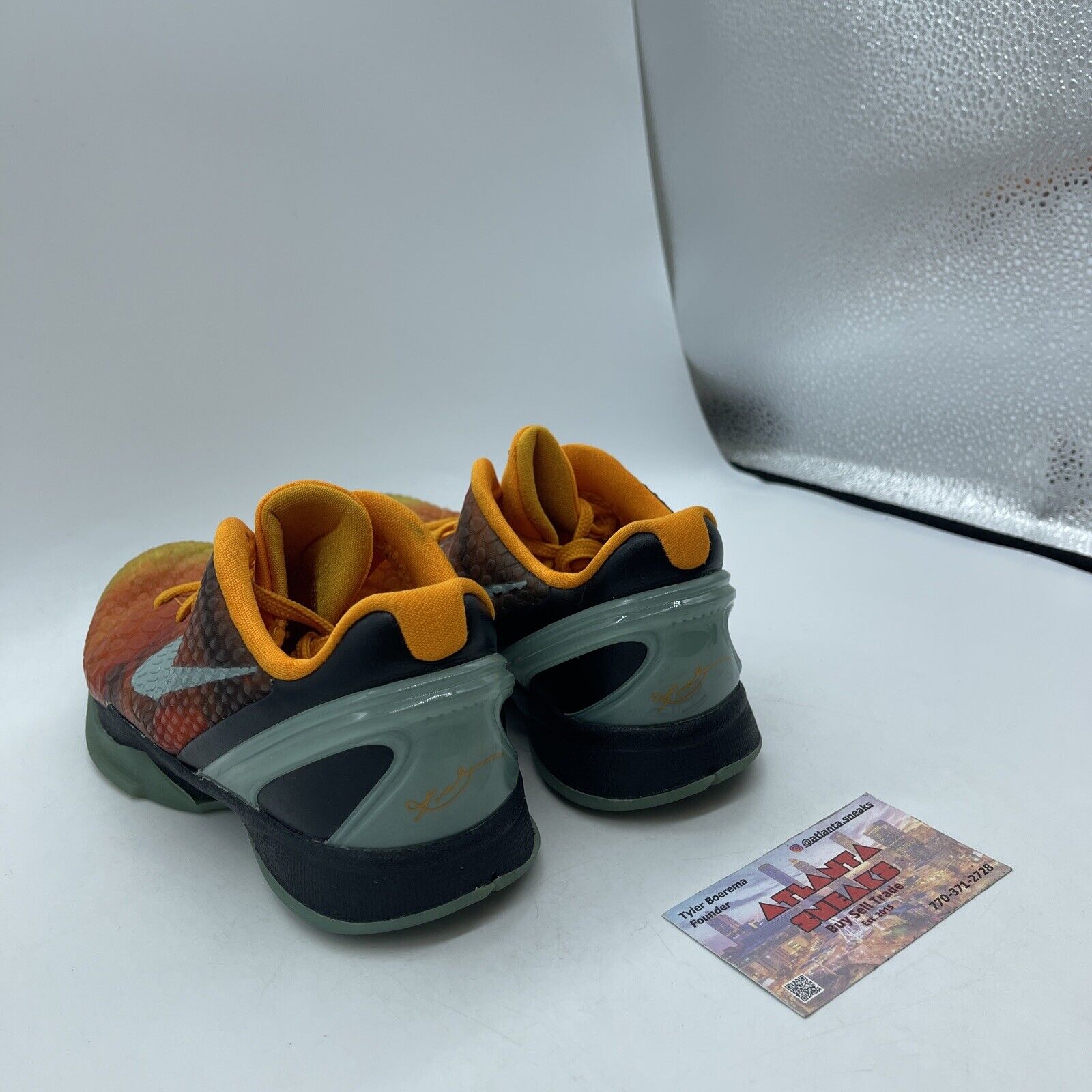 Size 4Y -Kobe 6 GS all Star Orange County Orange Black Yellow Black (429913-800)
