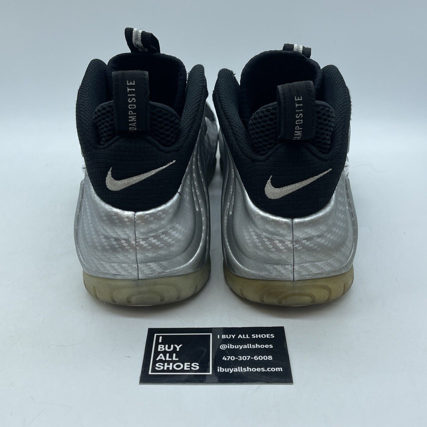 Size 11.5 - Nike Air Foamposite Pro ‘Silver Surfer’ Silver Black (616750-004)