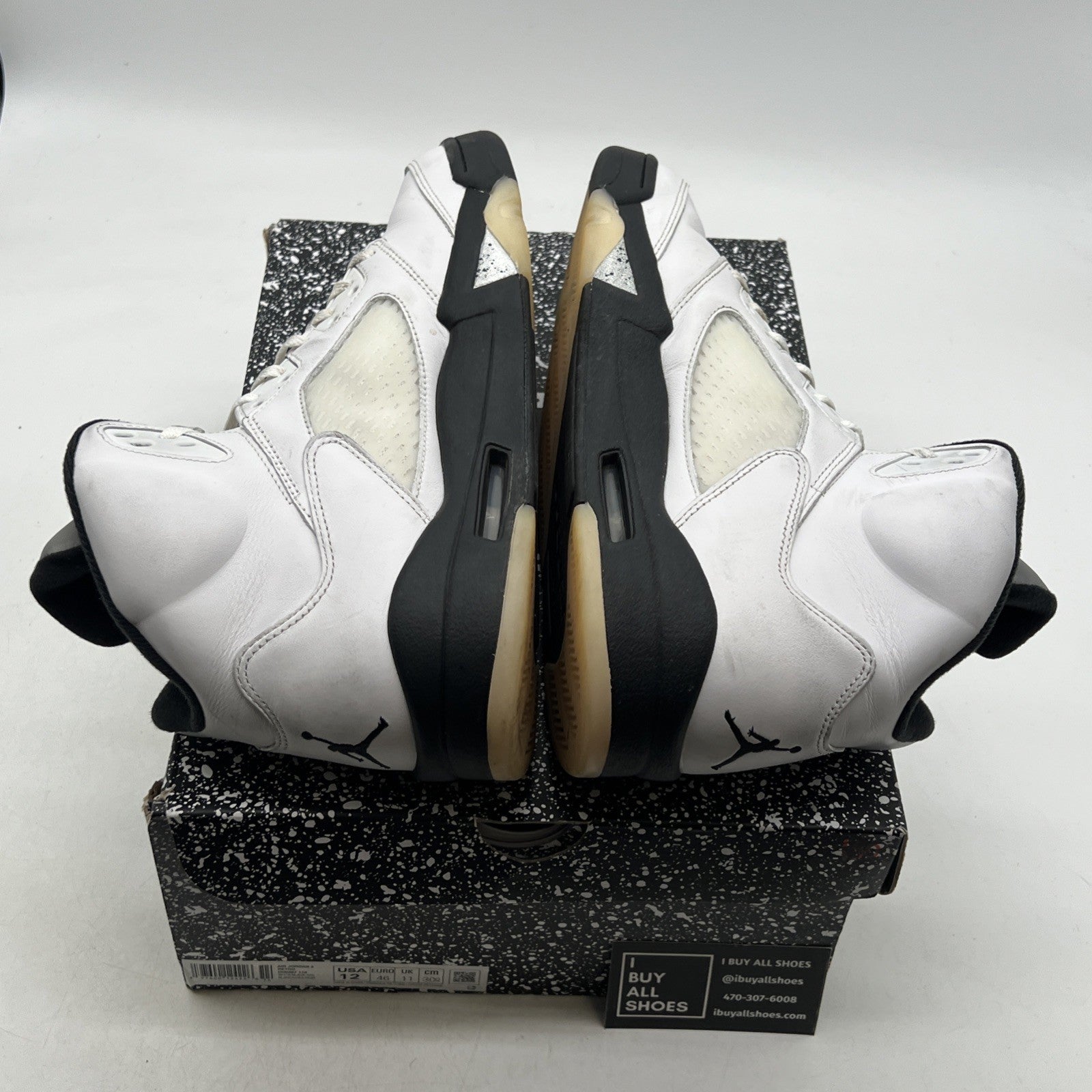 Size 12 - Air Jordan 5 Retro White Black (DD0587-110)