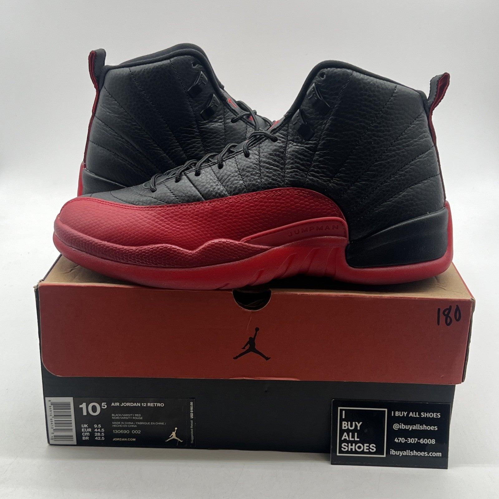 Size 10.5 - Air Jordan 12 Retro Mid Flu Game (130690-002)