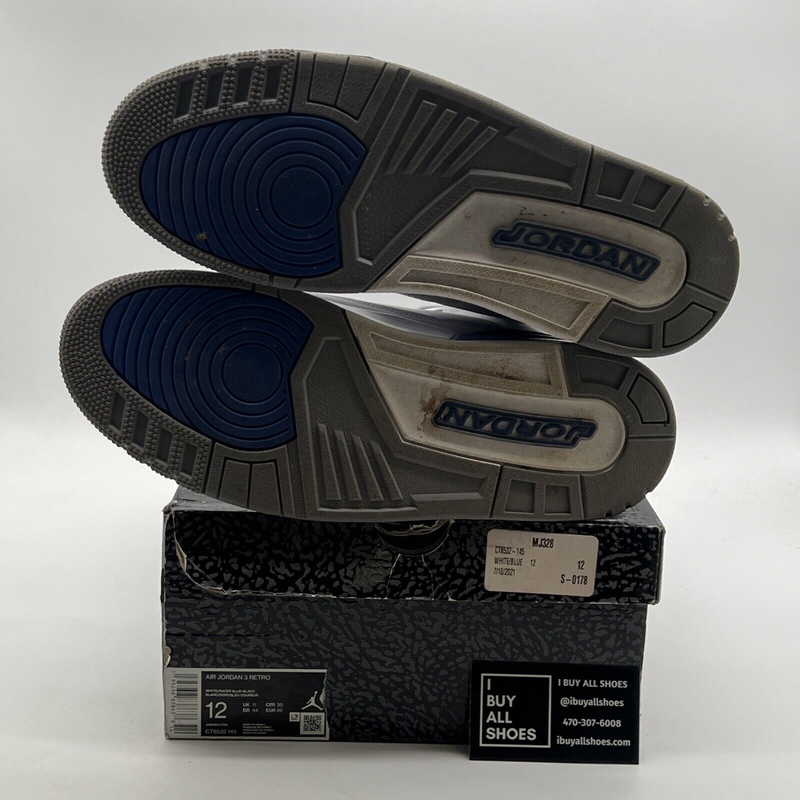 Size 12 - Air Jordan 3 Retro Mid Racer Blue (CT8532-145)
