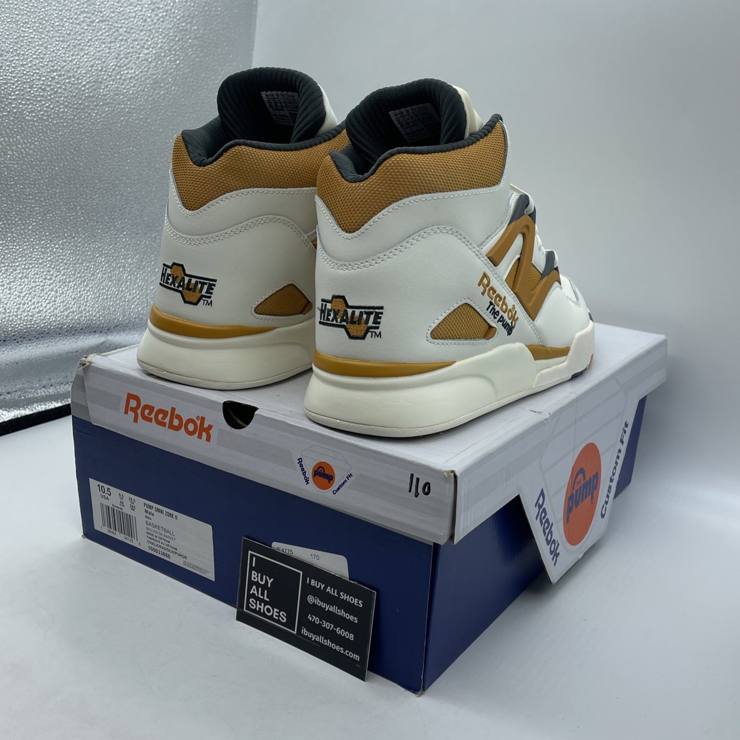 Size 10.5 - Reebok Pump Omni Zone 2 Radiant Ochre Brown Leather (100033886)