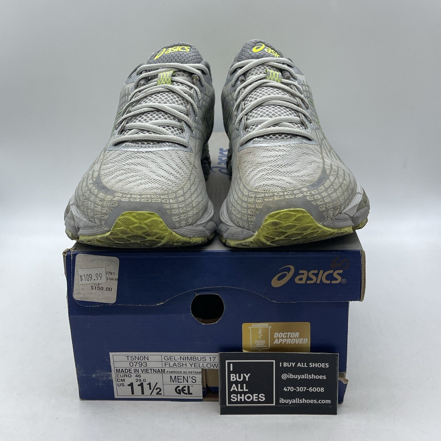 Size 11.5 - Asics Gel Nimbus 17 Lite Show Flash Yellow (T5N0N-0793)