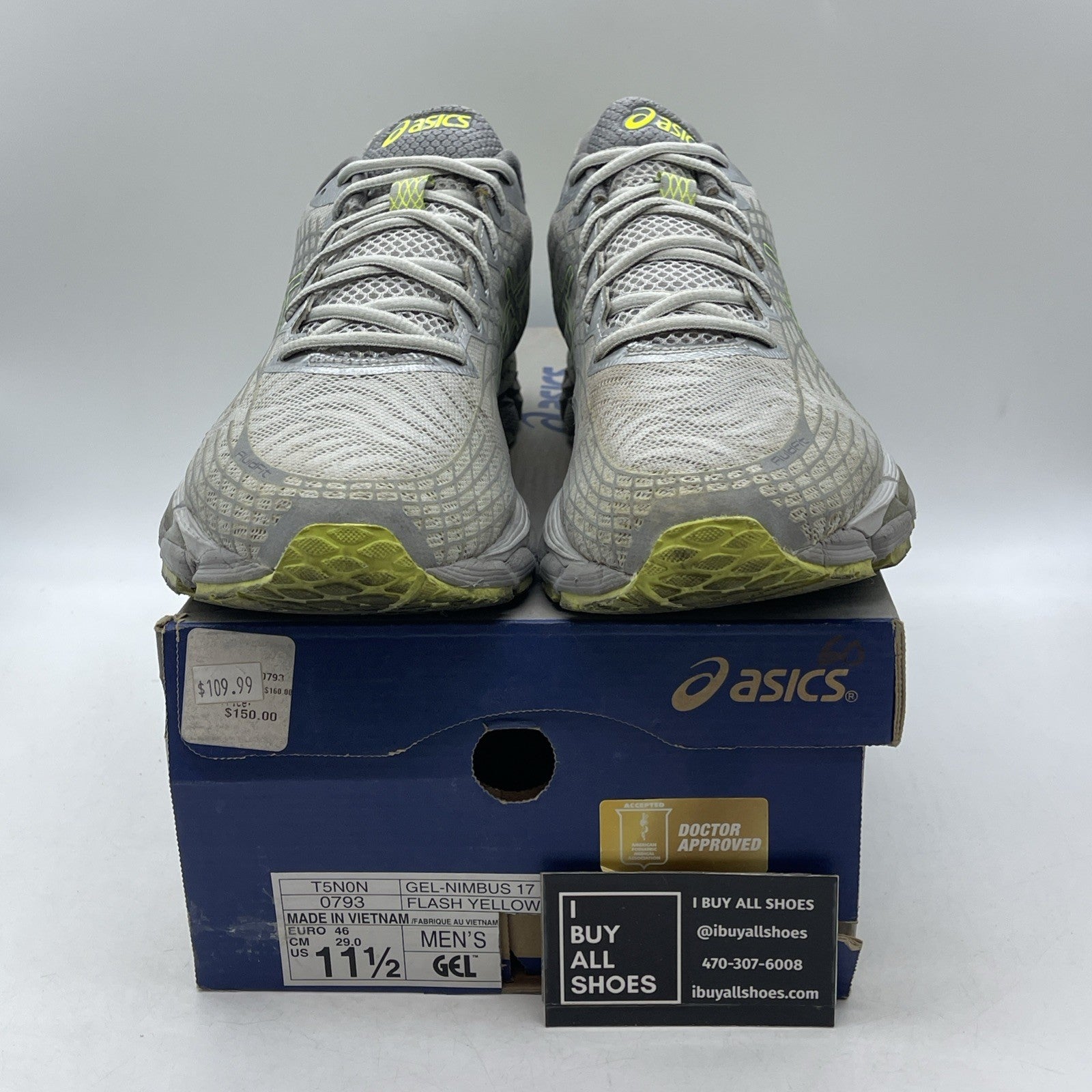 Size 11.5 - Asics Gel Nimbus 17 Lite Show Flash Yellow (T5N0N-0793)