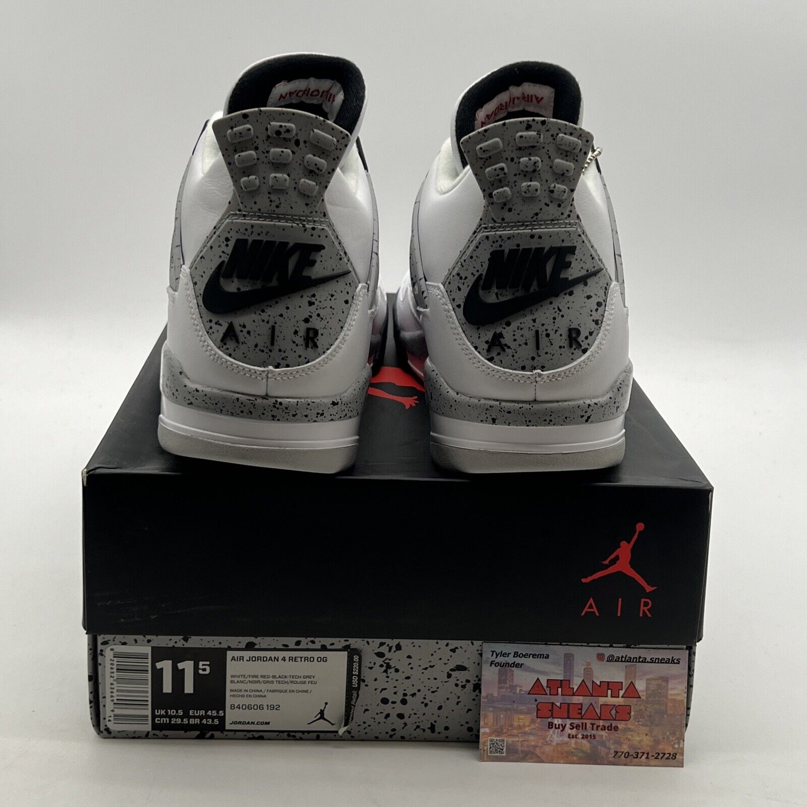 Size 11.5 - Air Jordan 4 Retro OG Mid White Cement (840606-192)