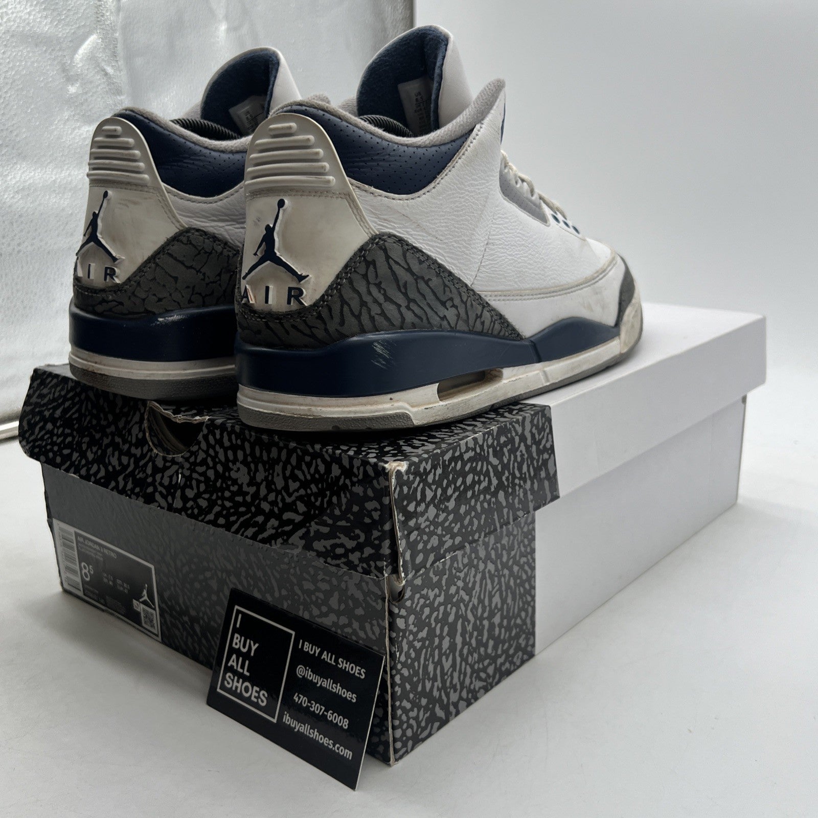 Size 8.5 - Air Jordan 3 Retro Midnight Navy (CT8532-140)