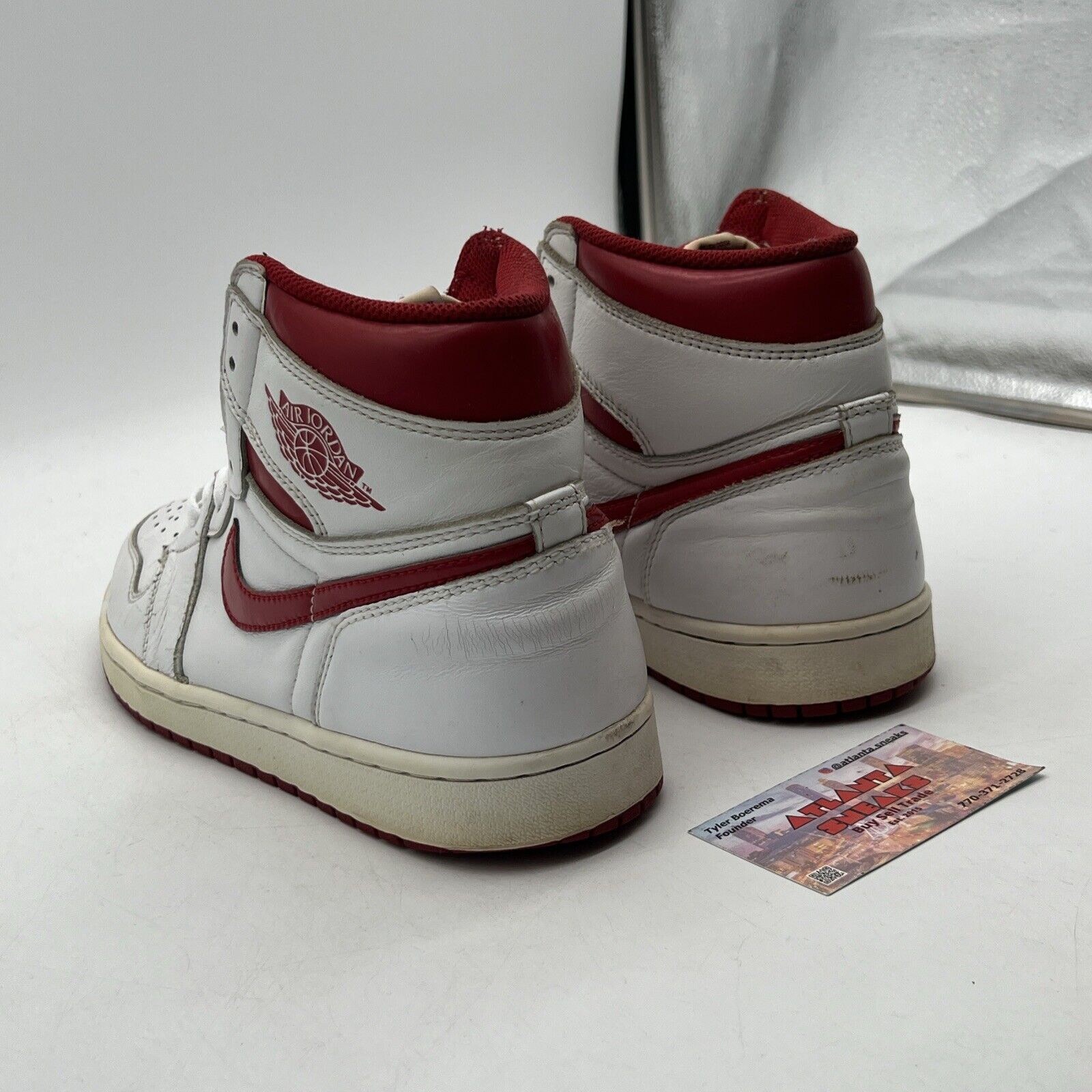 Size 10 - Air Jordan 1 Retro OG High Metallic Red White Leather (555088-103)