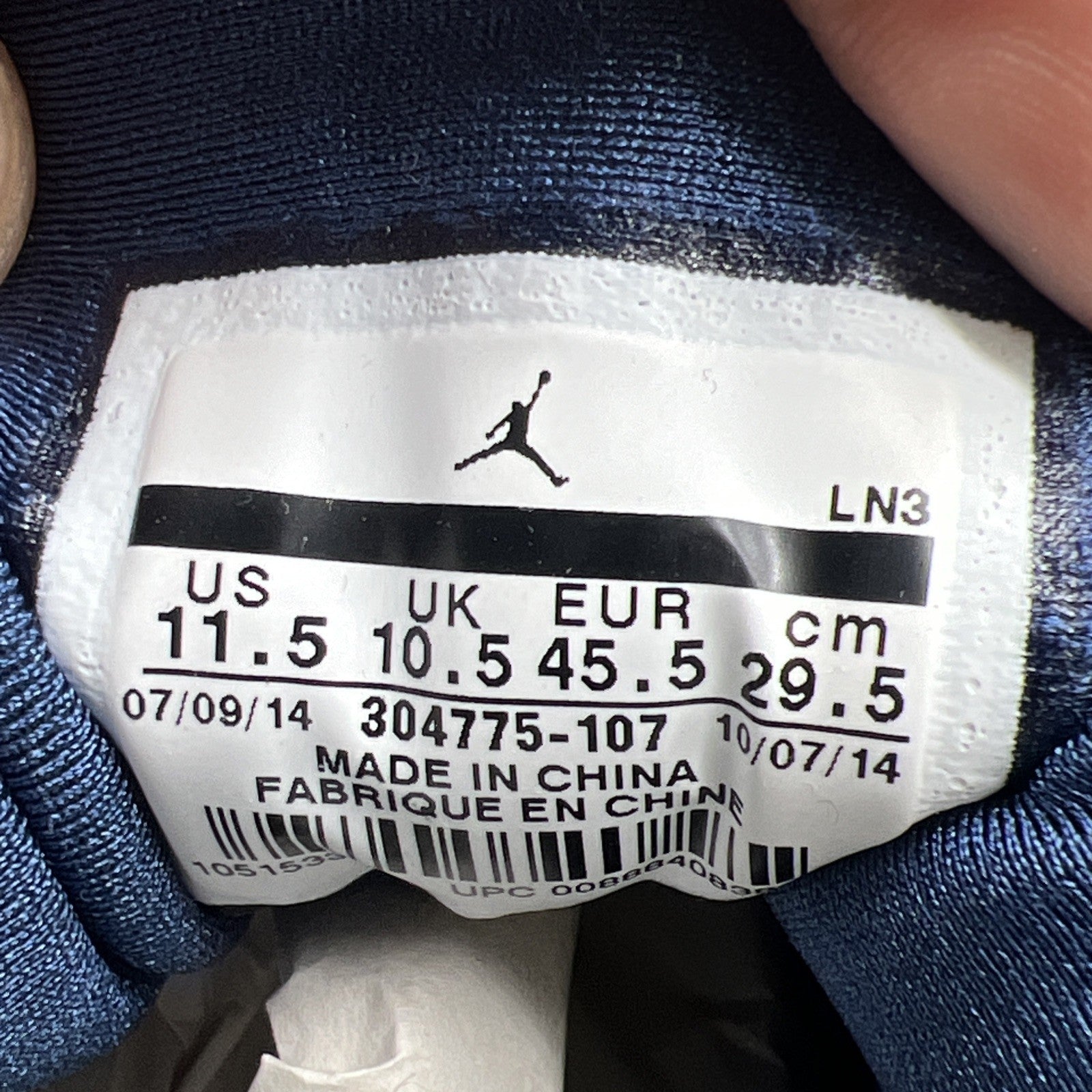 Size 11.5 - Air Jordan 7 Retro 2015 French Blue (304775-107)
