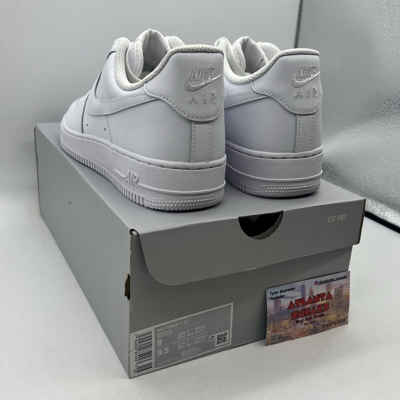 Size 8 - Nike Air Force 1 '07 Low Triple White Brand New Og All