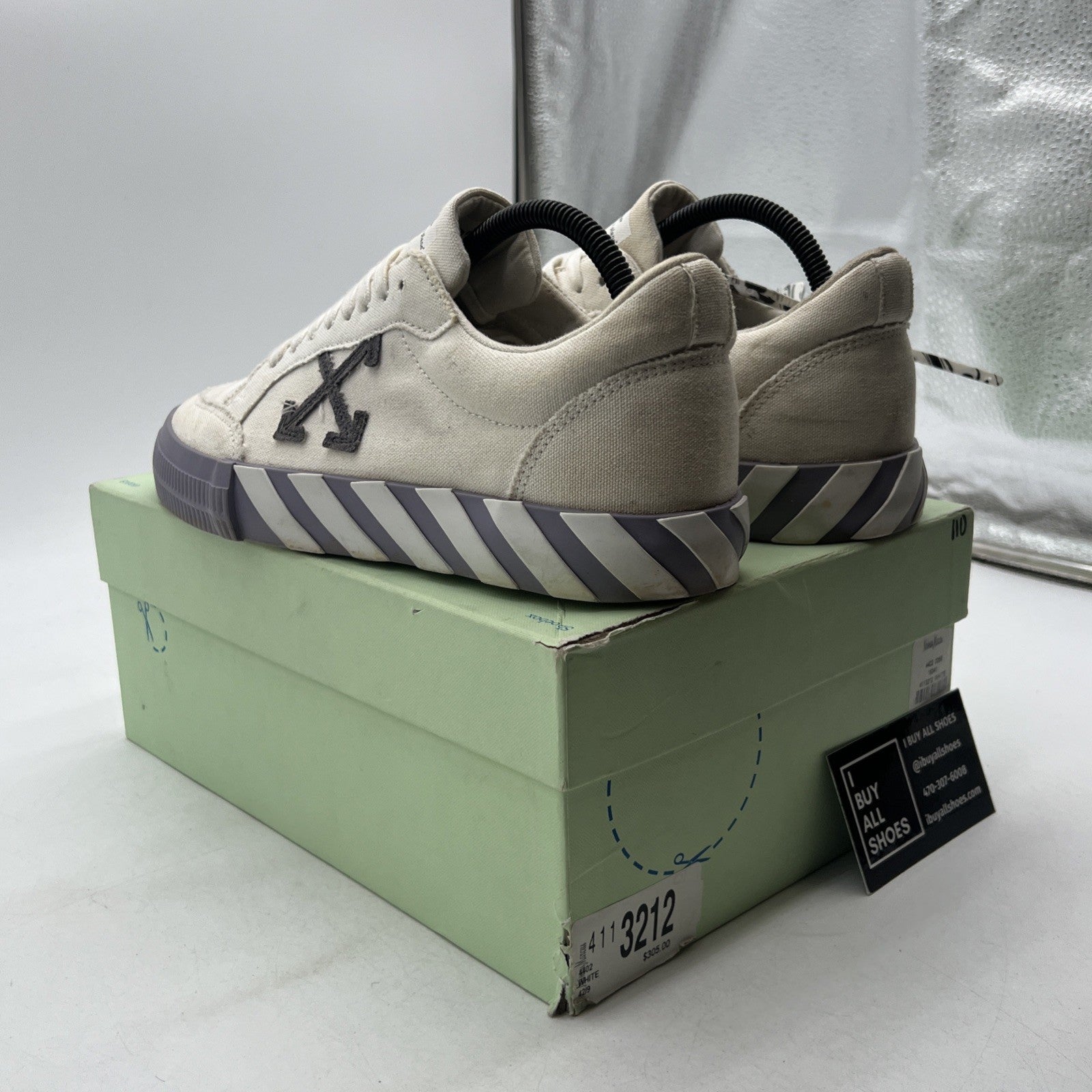 Size 42 - Off-White Vulc Sneaker White ,Light Blue, Grey (OMIA085F21FAB0010109)