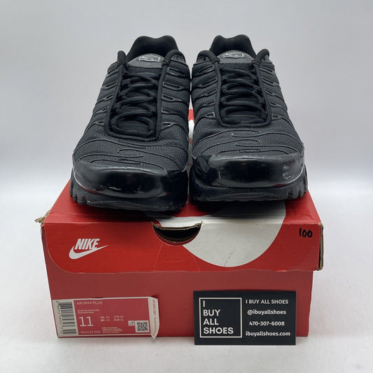 Size 11 - Nike Air Max Plus Low Triple Black Suede Leather (604133-050)