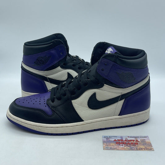 Size 12 - Air Jordan 1 Retro OG High Court Purple White Black (555088-501)