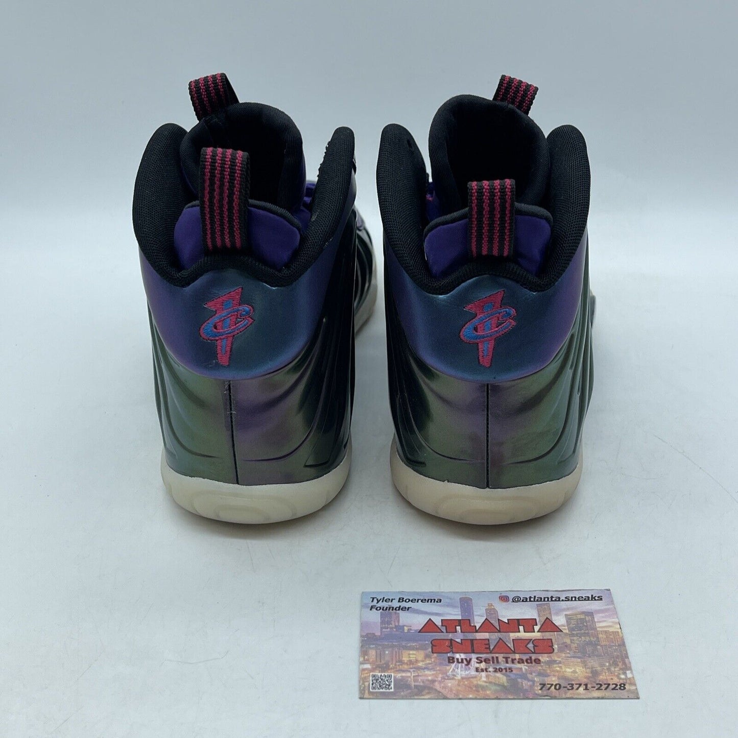 Size 6.5Y - Nike Little Posite One Mid Iridescent Purple Grey (644791-602)