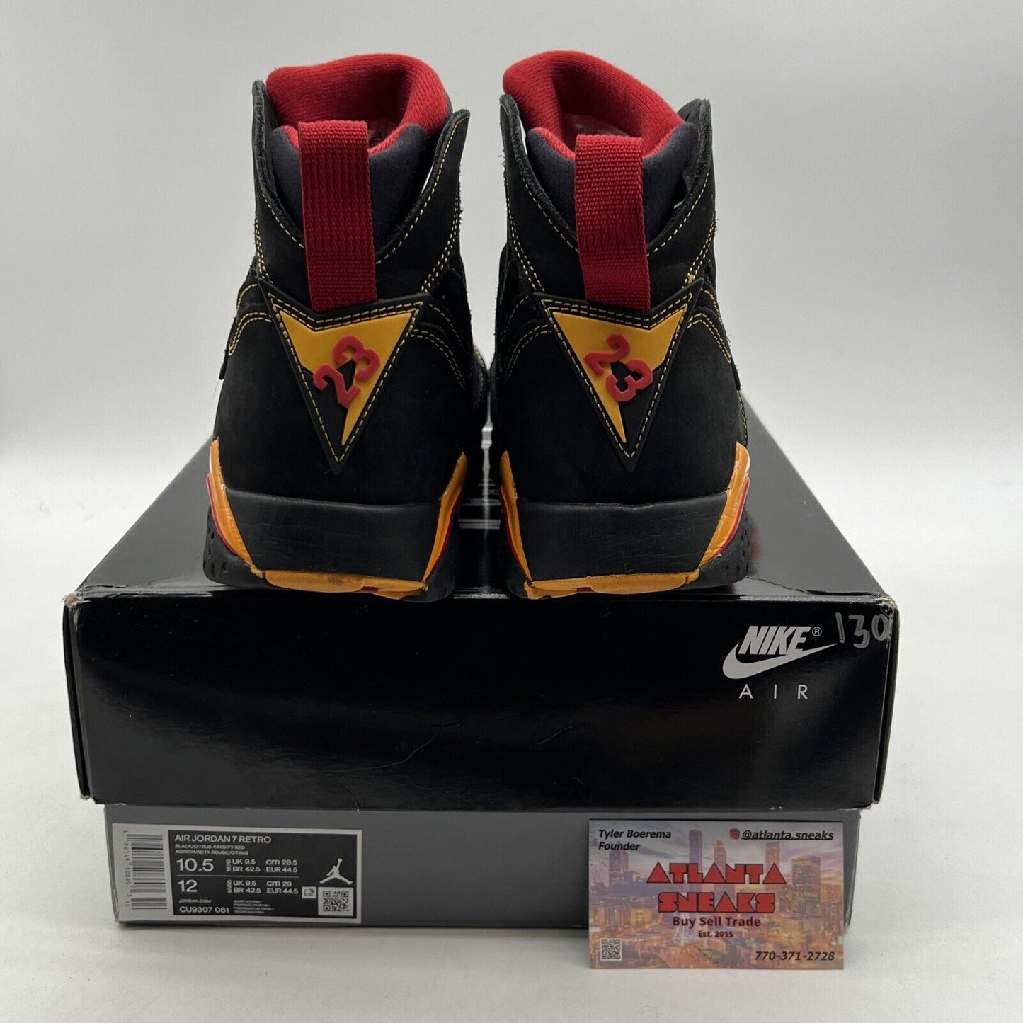 Size 10.5 - Jordan 7 Retro Citrus Black Yellow Red Suede (CU9307-081)