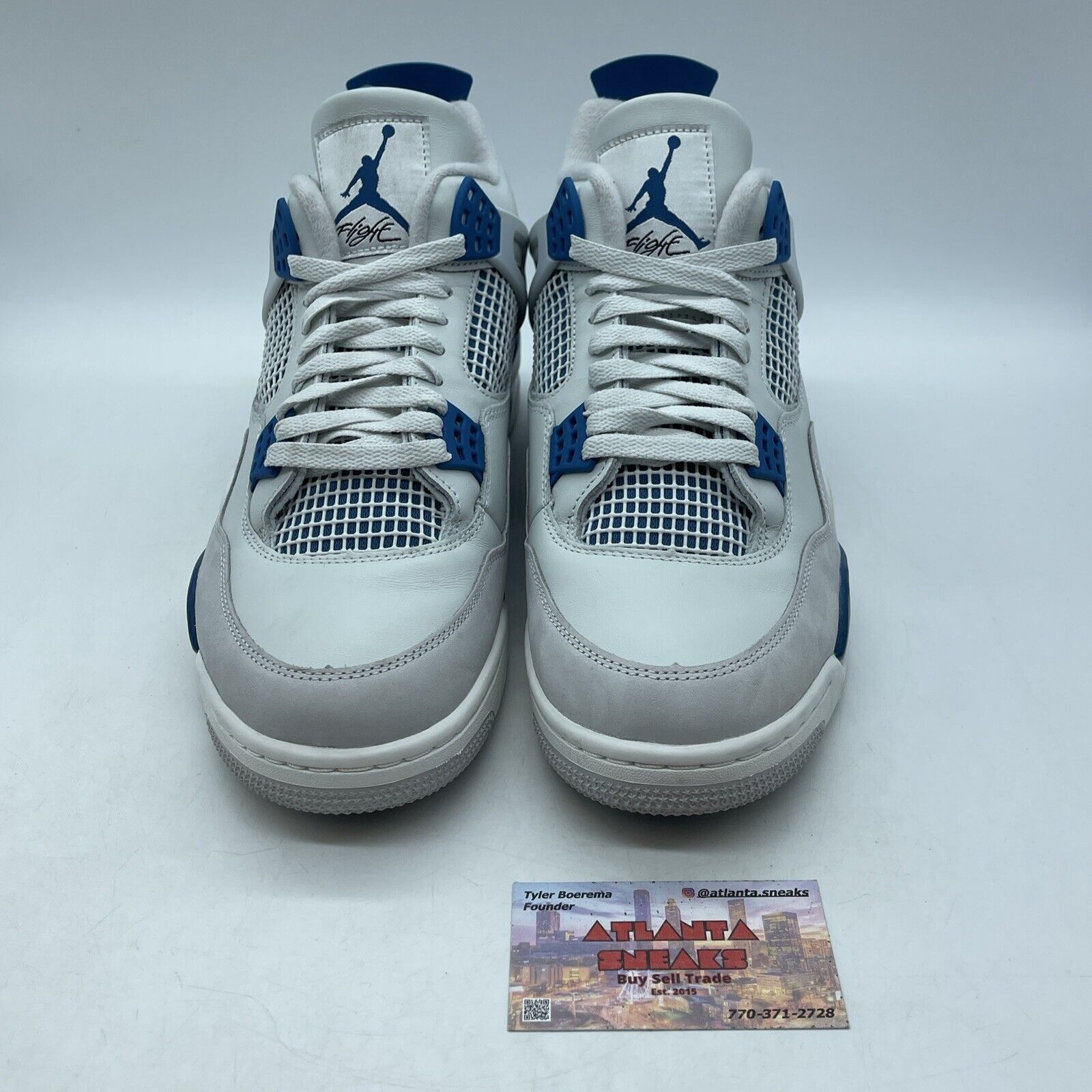 Size 11.5 - Air Jordan 4 Retro 2024 Military Blue White Grey Suede (FV5029-141)