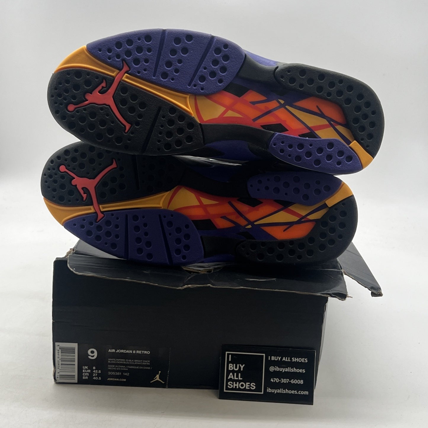 Size 9 - Air Jordan 8 Three-Peat (305381-142)