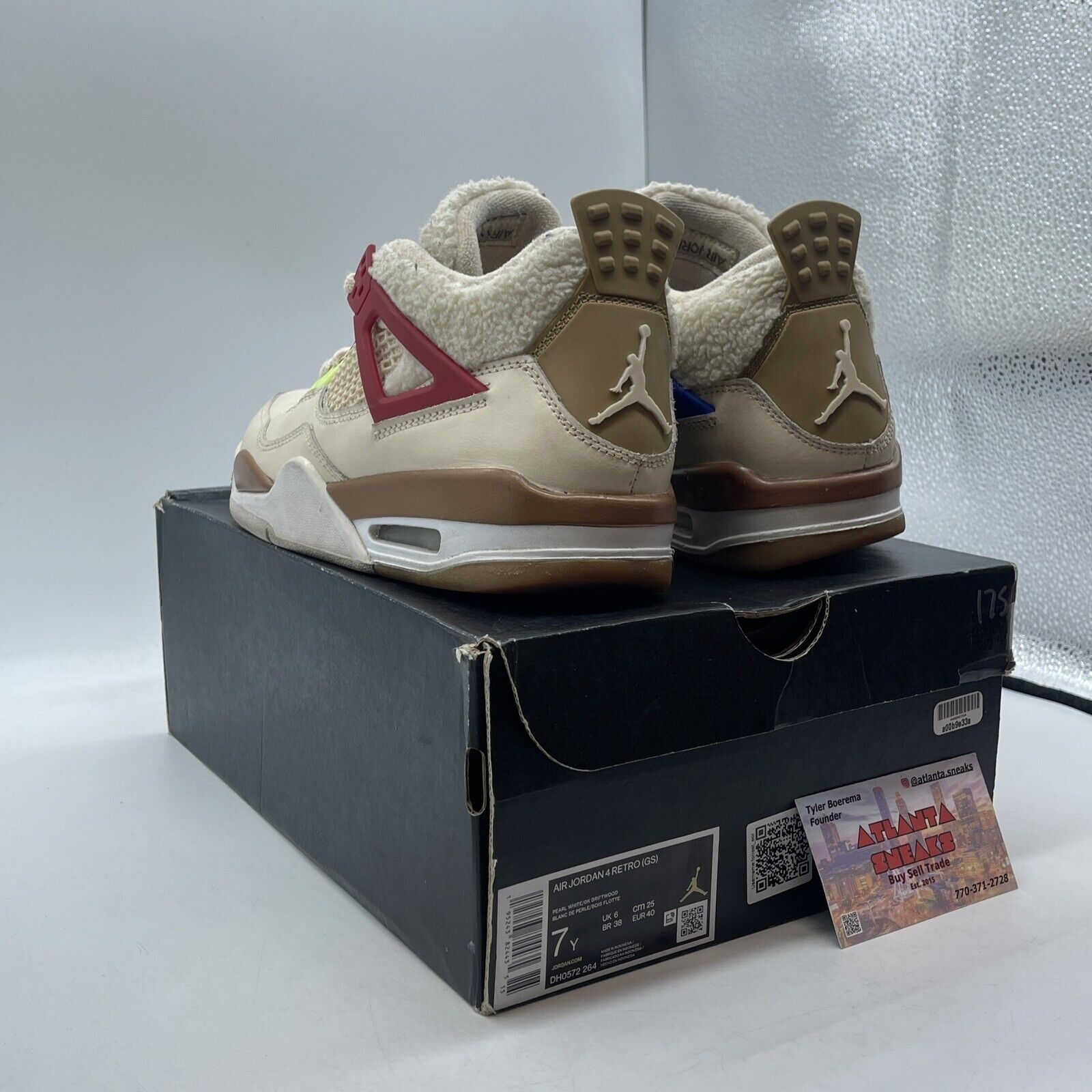 Size 7Y (GS) - Jordan 4 Retro Mid Wild Things Brown Red (DH0572-264)