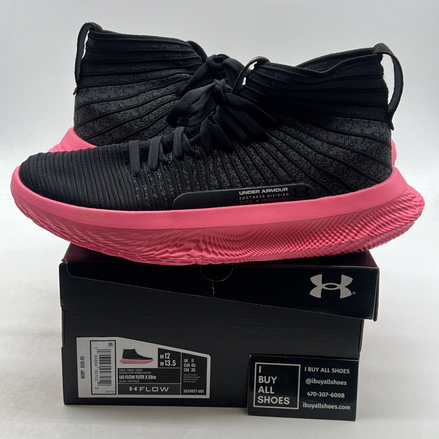 Size 12 - Under Armour Flow FUTR X Elite Black Beta (3024977-001)