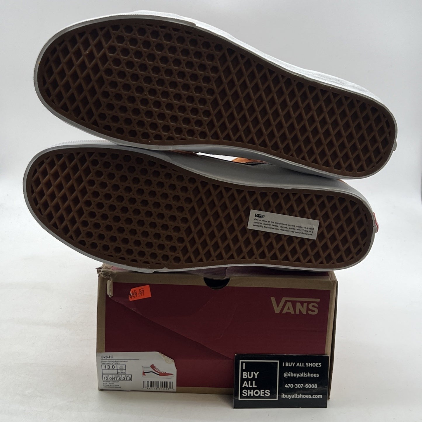 Size 13 - Vans Sk8- High Retro Sport - Apricot Buff (VN0A4U3CWZ5)