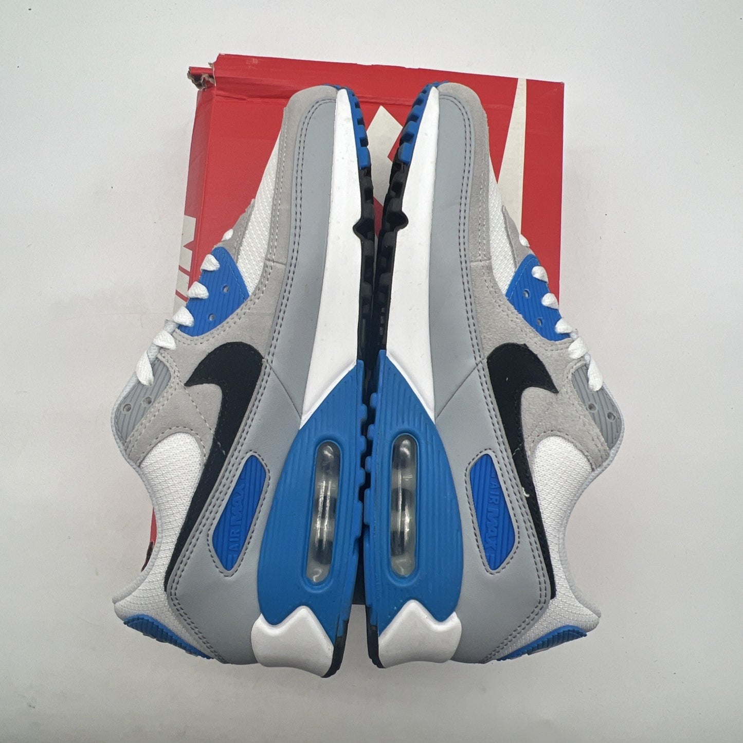 Size 10.5 - Nike Air Max 90 Pure Platinum Photo Blue (FN6958-102)