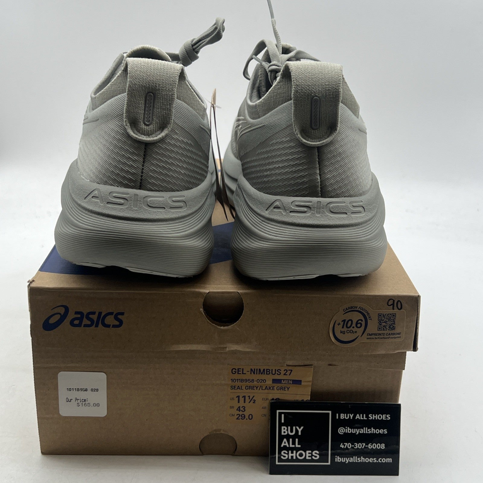 Size 11.5 - Asics Gel Nimbus 27 Seal Grey (1011B958-020)