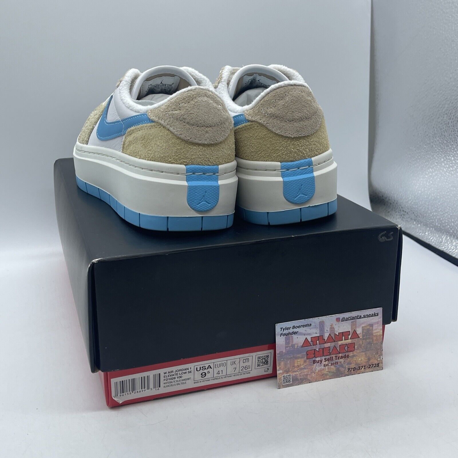 Size 9.5W- Air Jordan 1 Elevate SE Low Salt Lake City Blue White (FD1028-100)
