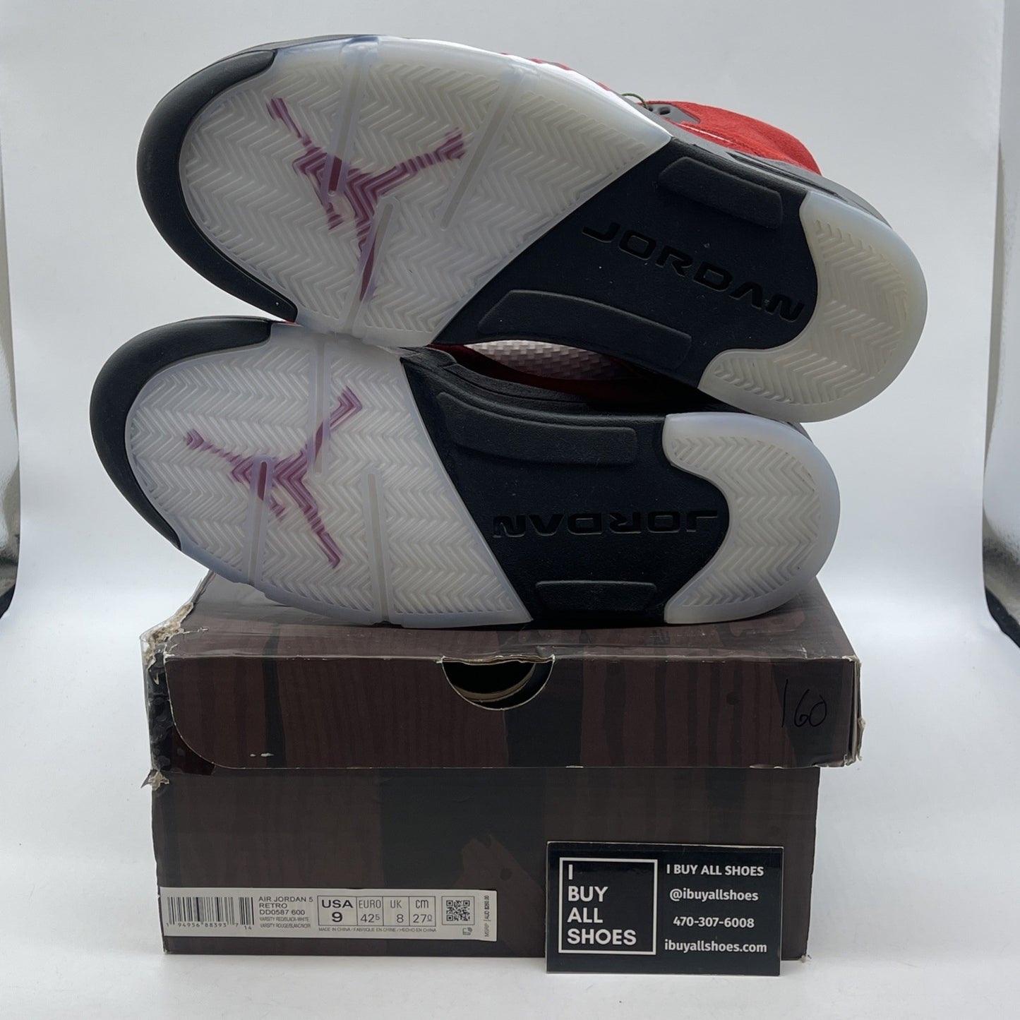 Size 9 - Jordan 5 Retro Mid Raging Bull Red Black Grey Suede (DD0587-600)