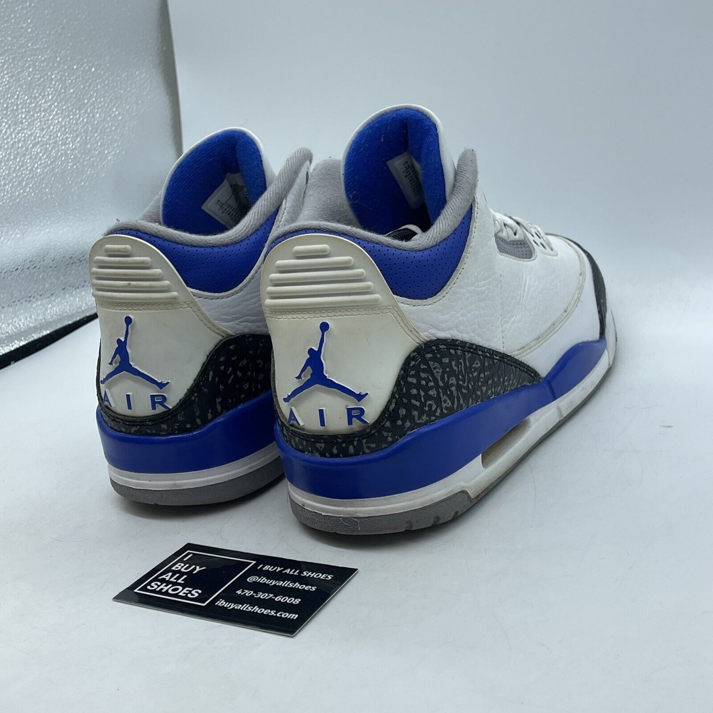 Size 12 - Jordan 3 Retro Mid Racer Blue Grey White Suede Leather (CT8532-145)