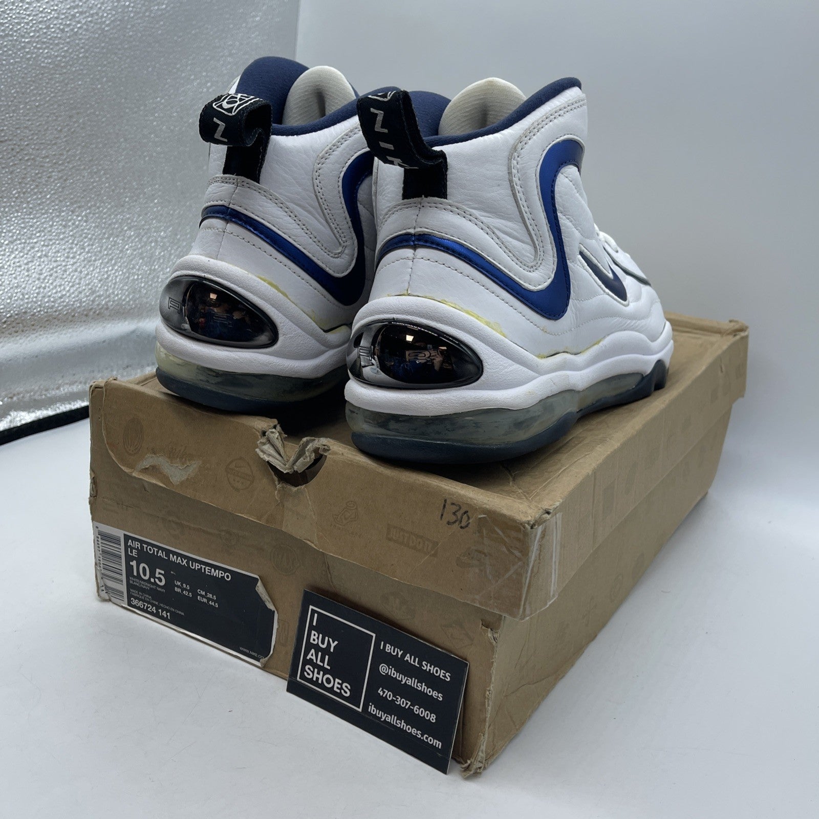 Size 10.5 - Nike Air Total Max Uptempo 2009 Midnight Navy (366724-141)