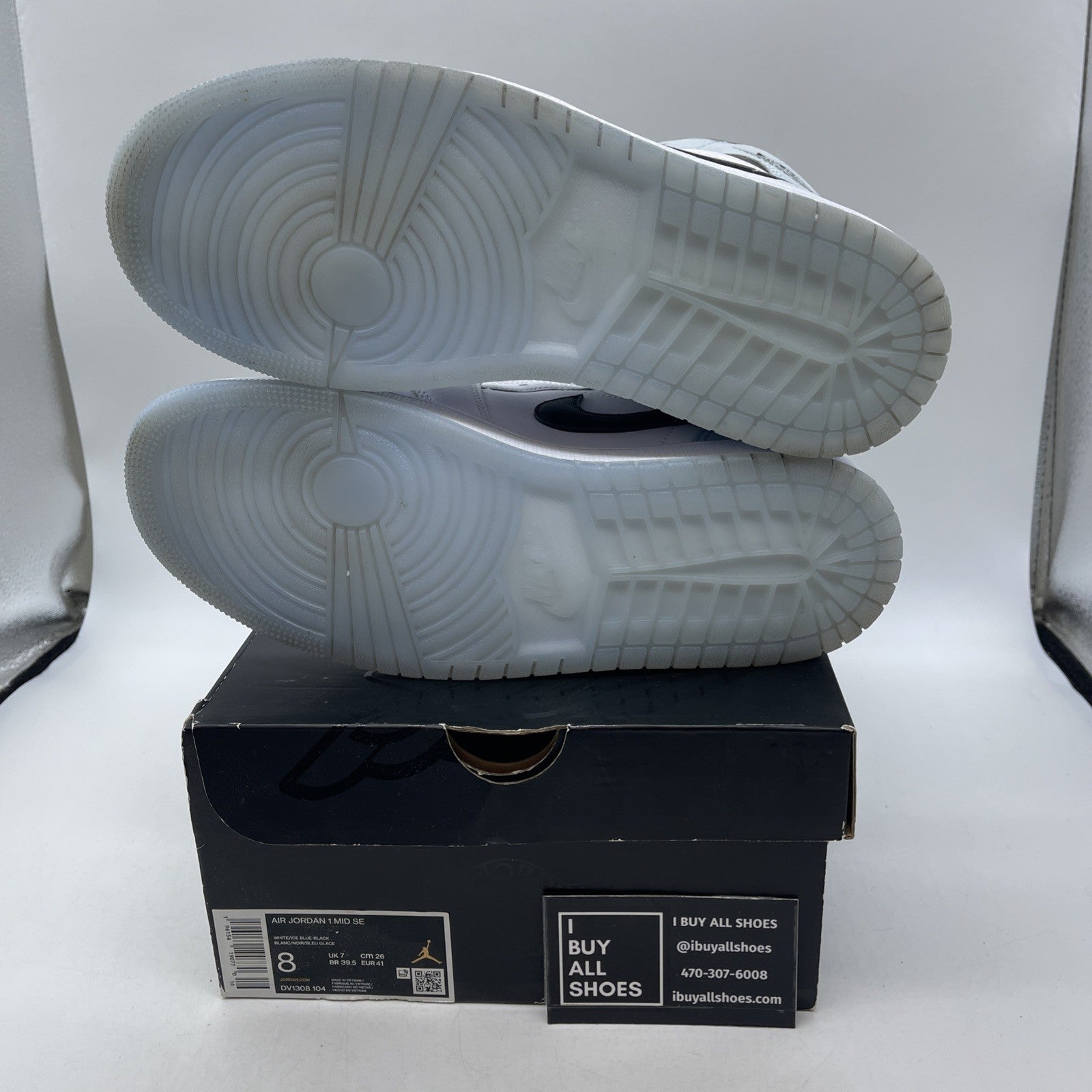 Size 8 - Air Jordan 1 Mid SE White Ice Blue (DV1308-104)