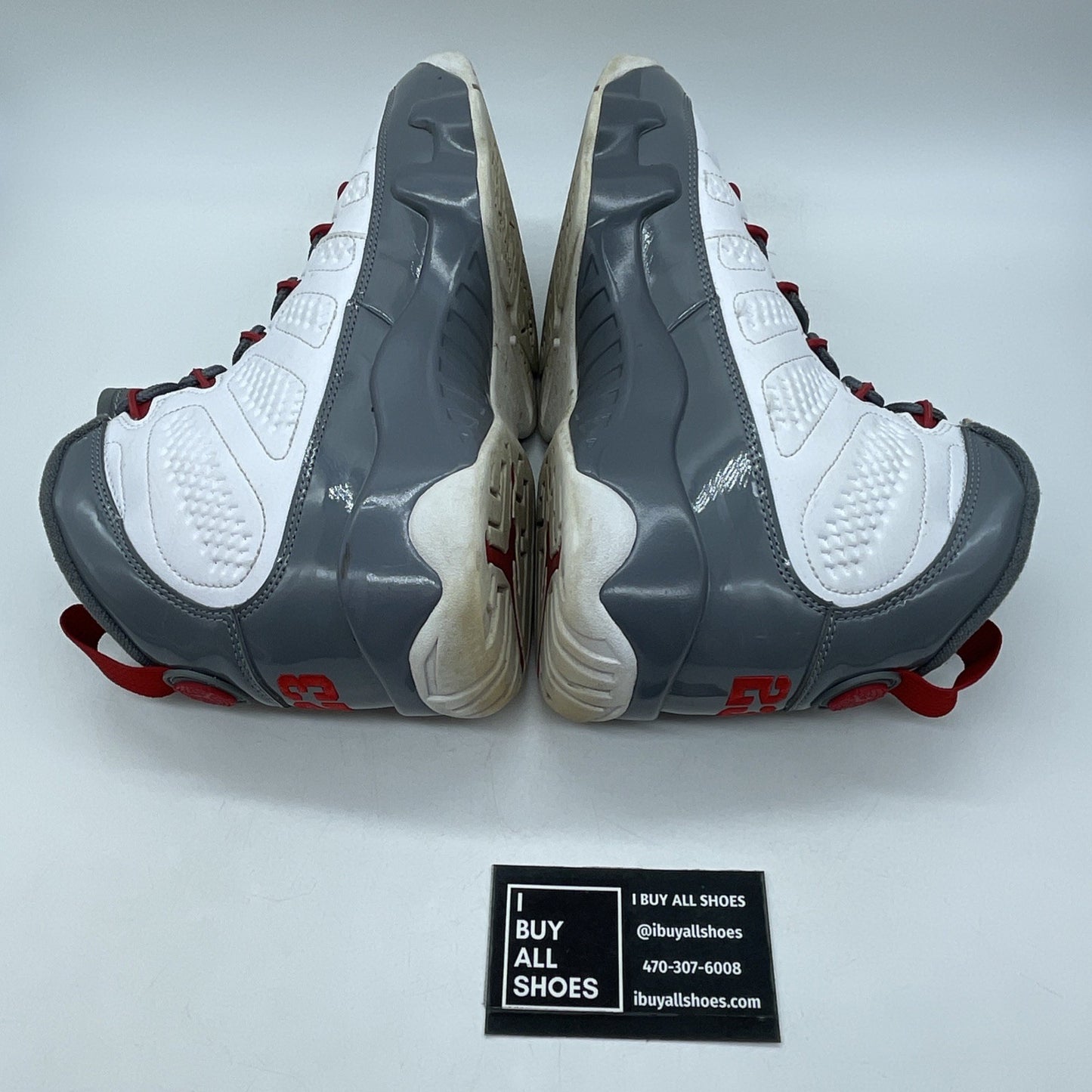 Size 9 - Jordan 9 Retro Mid Fire Red White Grey Leather (CT8019-162)