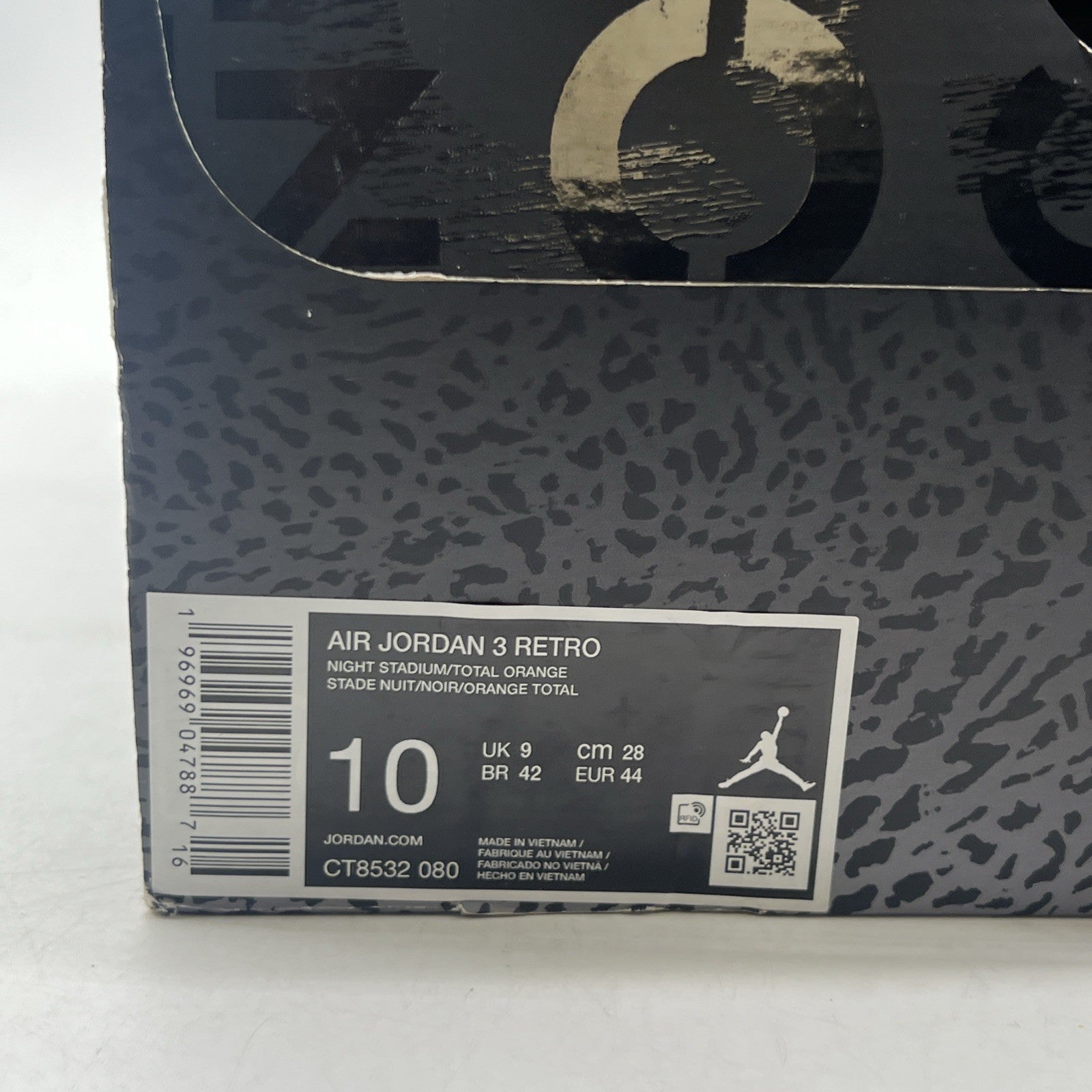 Size 10 - Air Jordan 3 Retro 2023 Mid Fear (CT8532-080)