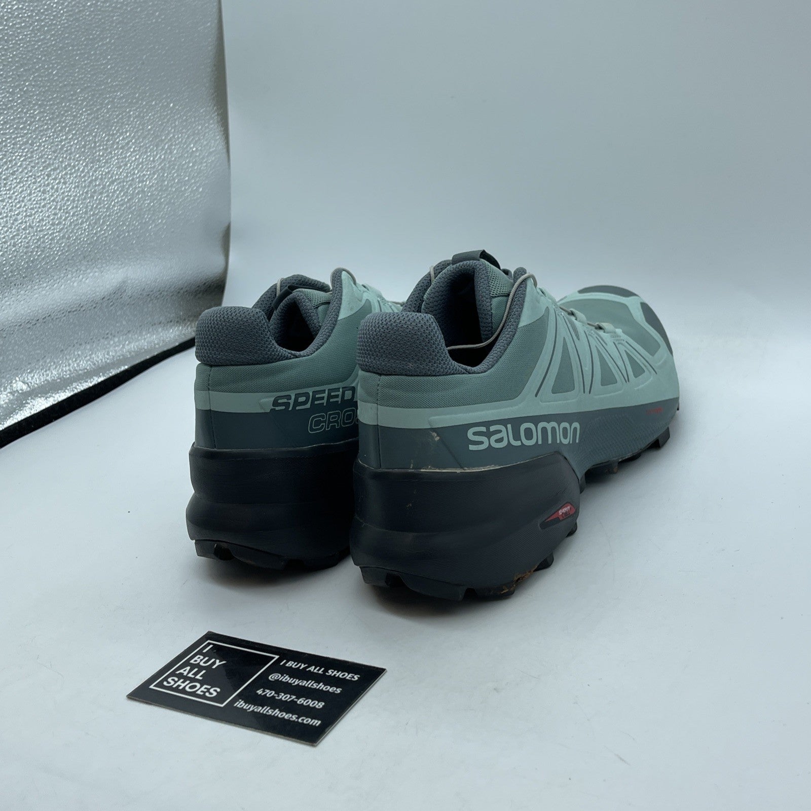 Size 10 - Women's Salomon Speedcross 5 Trail Running Hiking Shoes Teal Blue