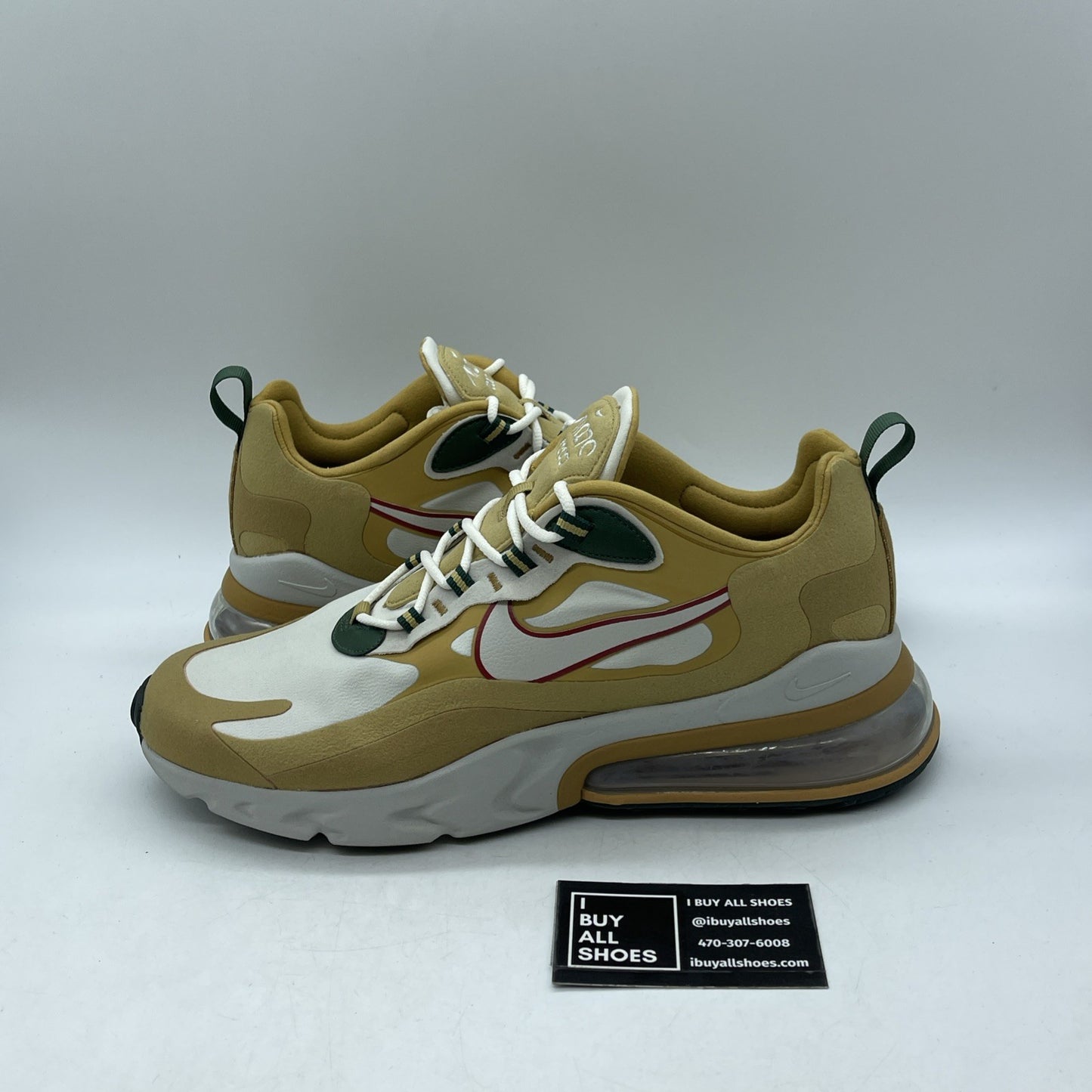Size 11.5 - Nike Air Max 270 React Reggae' Brown White Suede (AO4971-700)