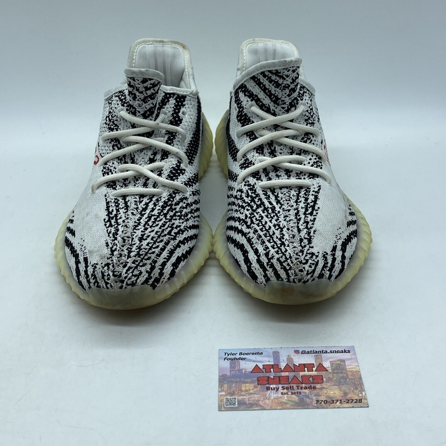 Size 9 - adidas Yeezy Boost 350 V2 Low Zebra White Black Suede (CP9654)