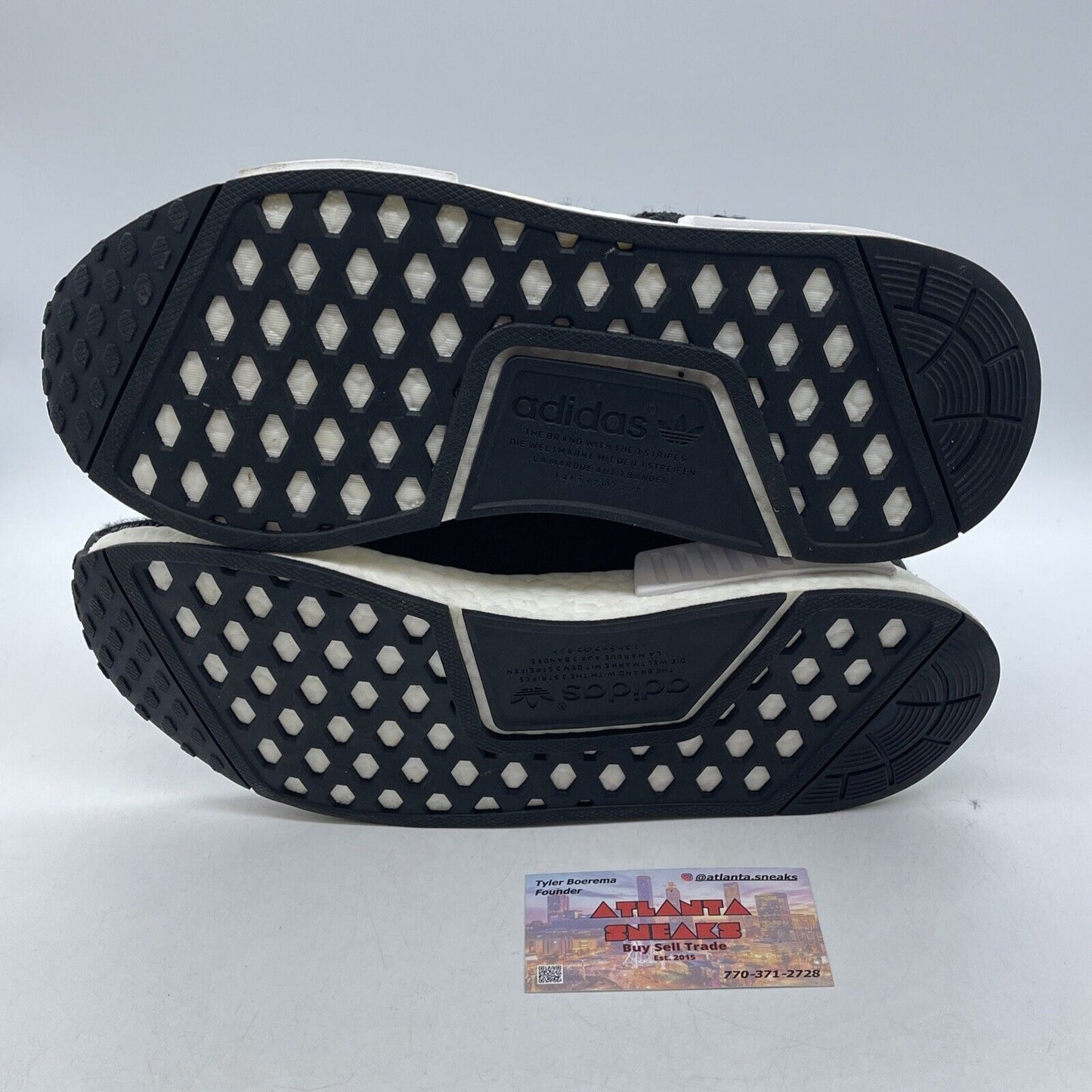 Size 9 - adidas A Ma Maniere x Invincible x NMD_R1 Primeknit Core Black Suede