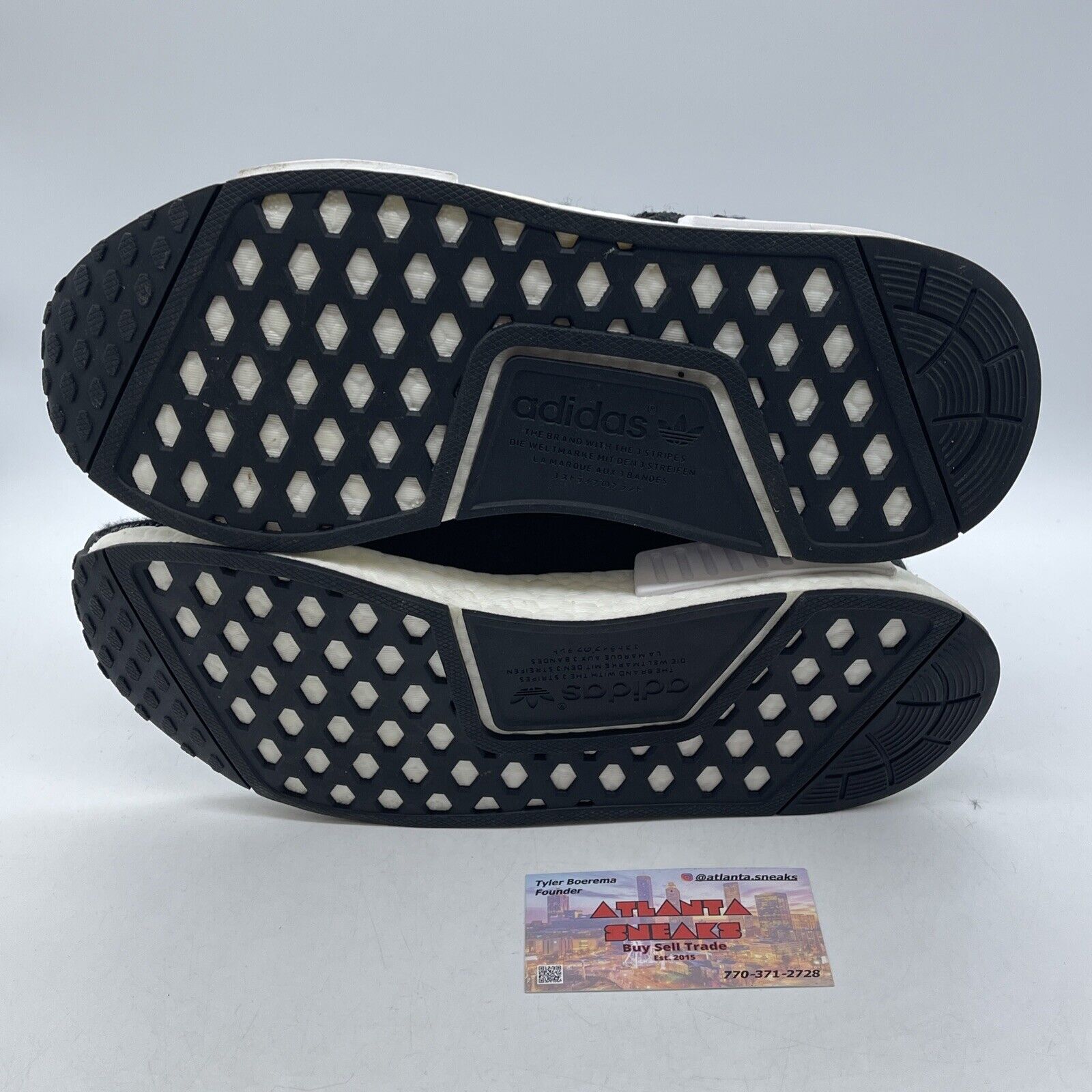 Size 9 - adidas A Ma Maniere x Invincible x NMD_R1 Primeknit Core Black Suede