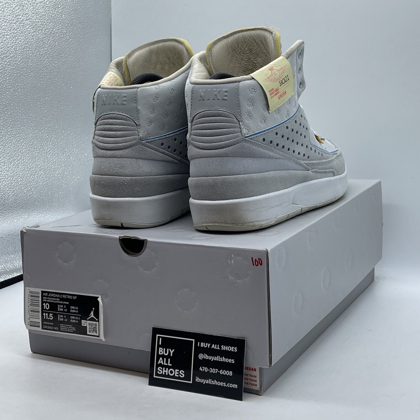 Size 10 - Jordan 2 Gray Fog 2022 Grey Blue White Suede Leather (DN3802-001)