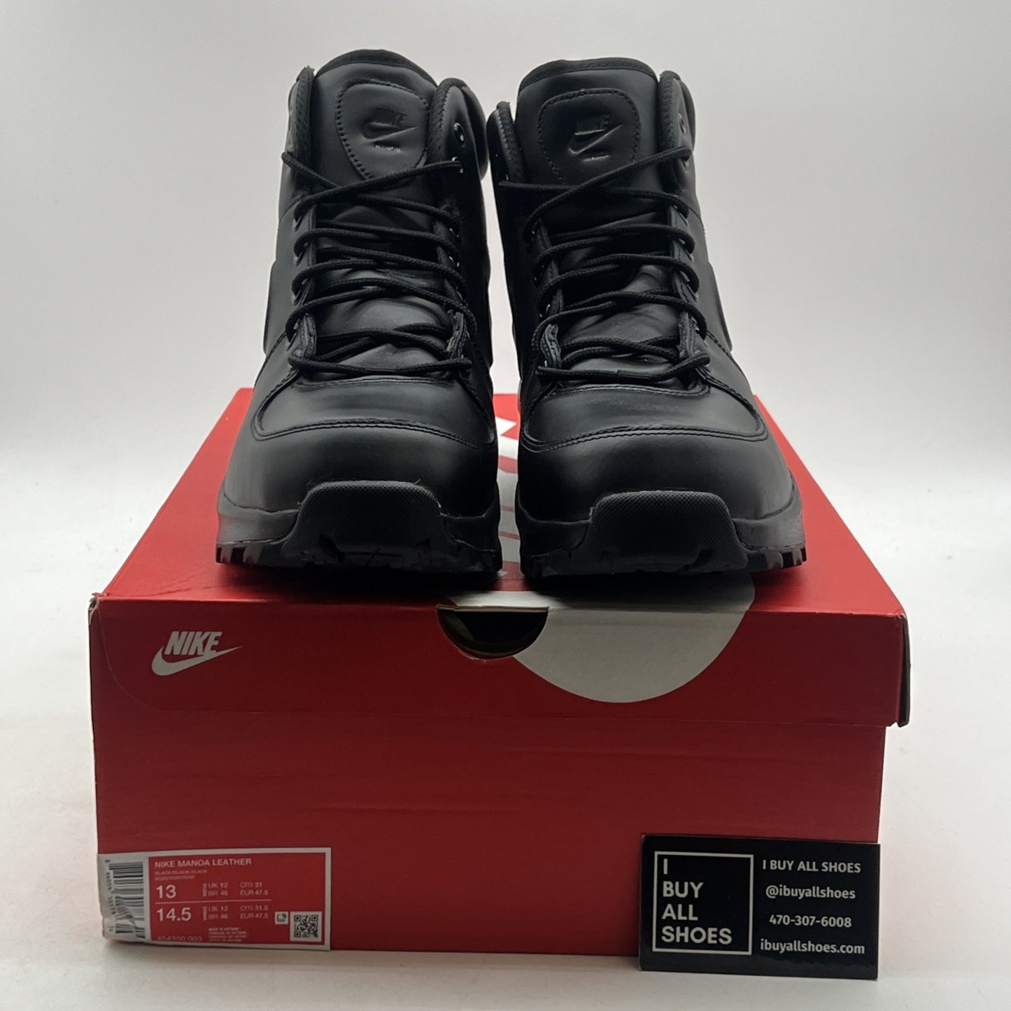Size 13 - Nike Manoa Leather Black (454350-003)