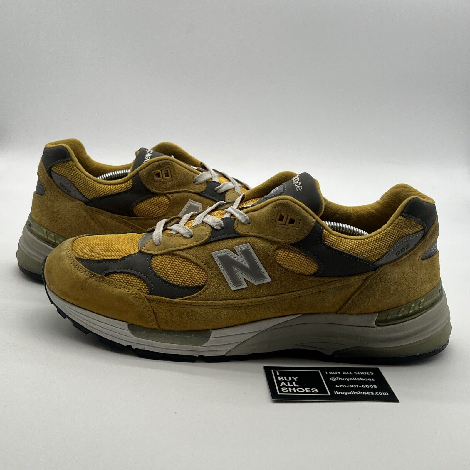 Size 13 - New Balance 992 Made in USA Gold Cream (M992BB)