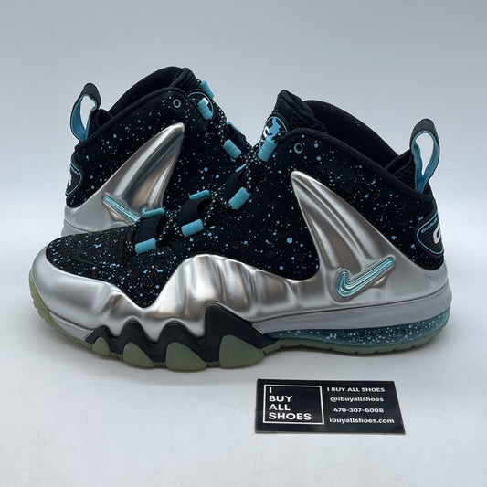 Size 9 - Nike Barkley Posite Max Splatter Black Grey Suede (555097-040)
