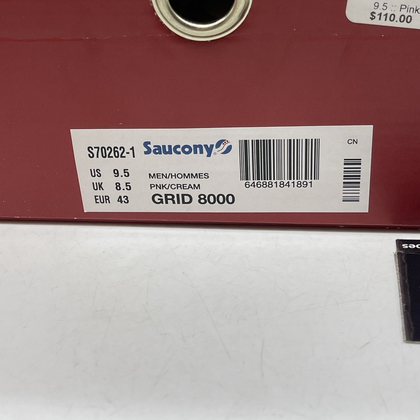 Size 9.5 - Saucony Grid 8000 Shrimp Scampi Pink Brown Suede (S70262-1)