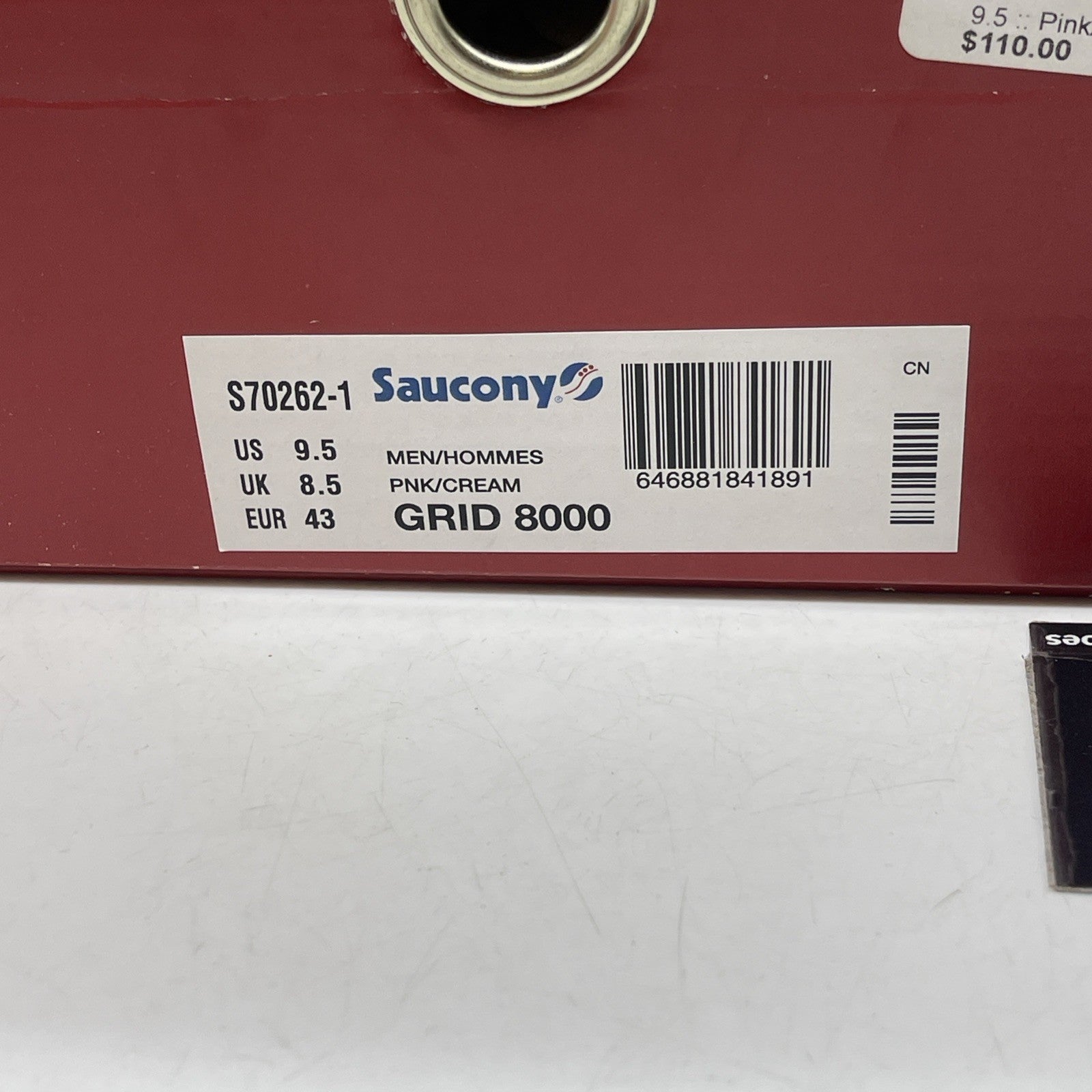 Size 9.5 - Saucony Grid 8000 Shrimp Scampi Pink Brown Suede (S70262-1)