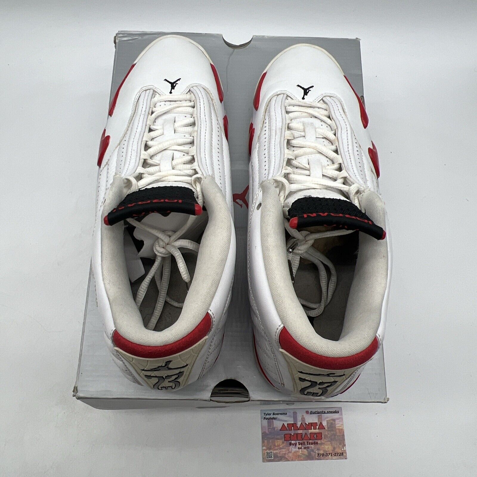 Size 11.5 - Air Jordan 14 Retro 2019 Candy Cane White Red Leather (487471-100)