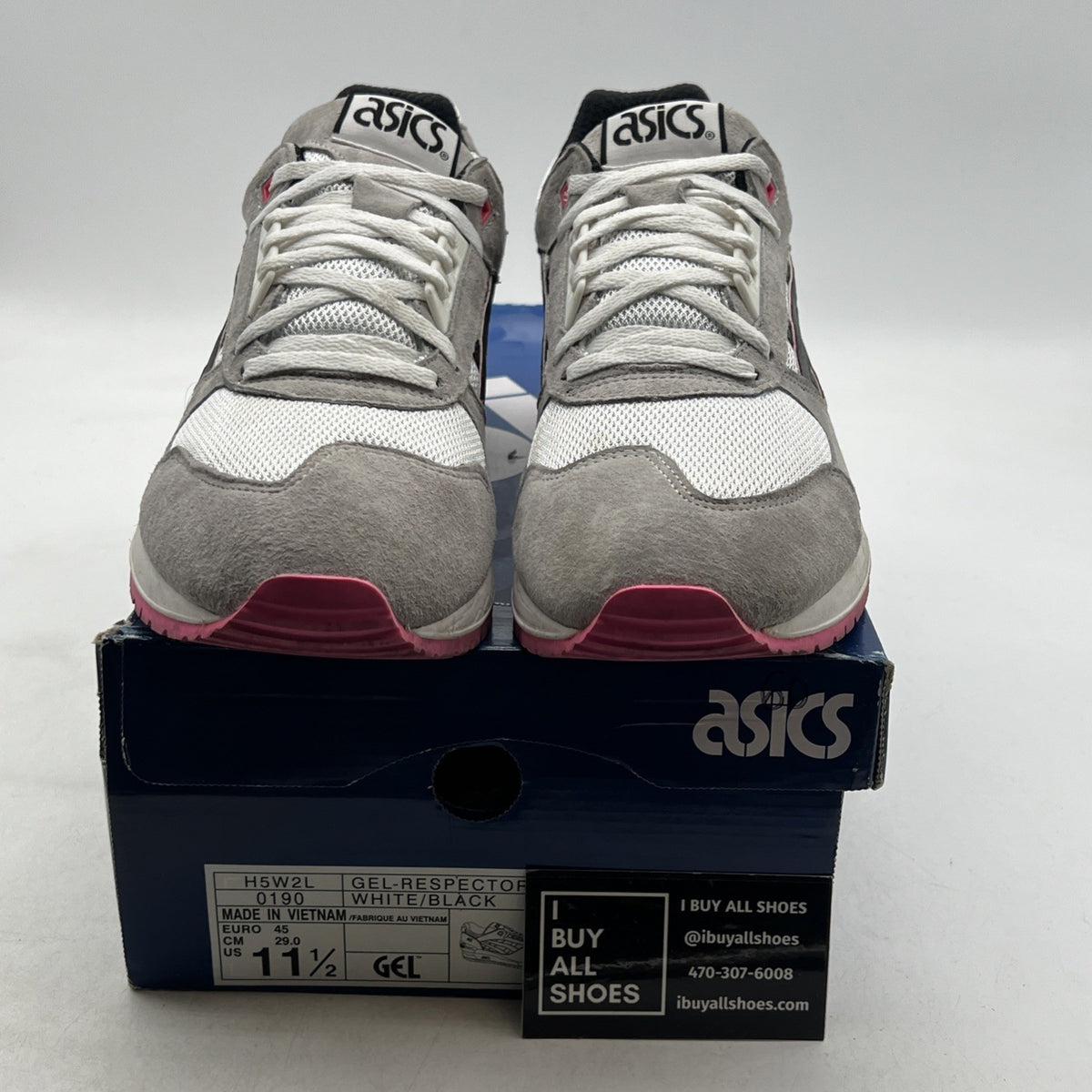 Size 11.5 - Asics Gel Respector Grey Pink (H5W2L-0190)