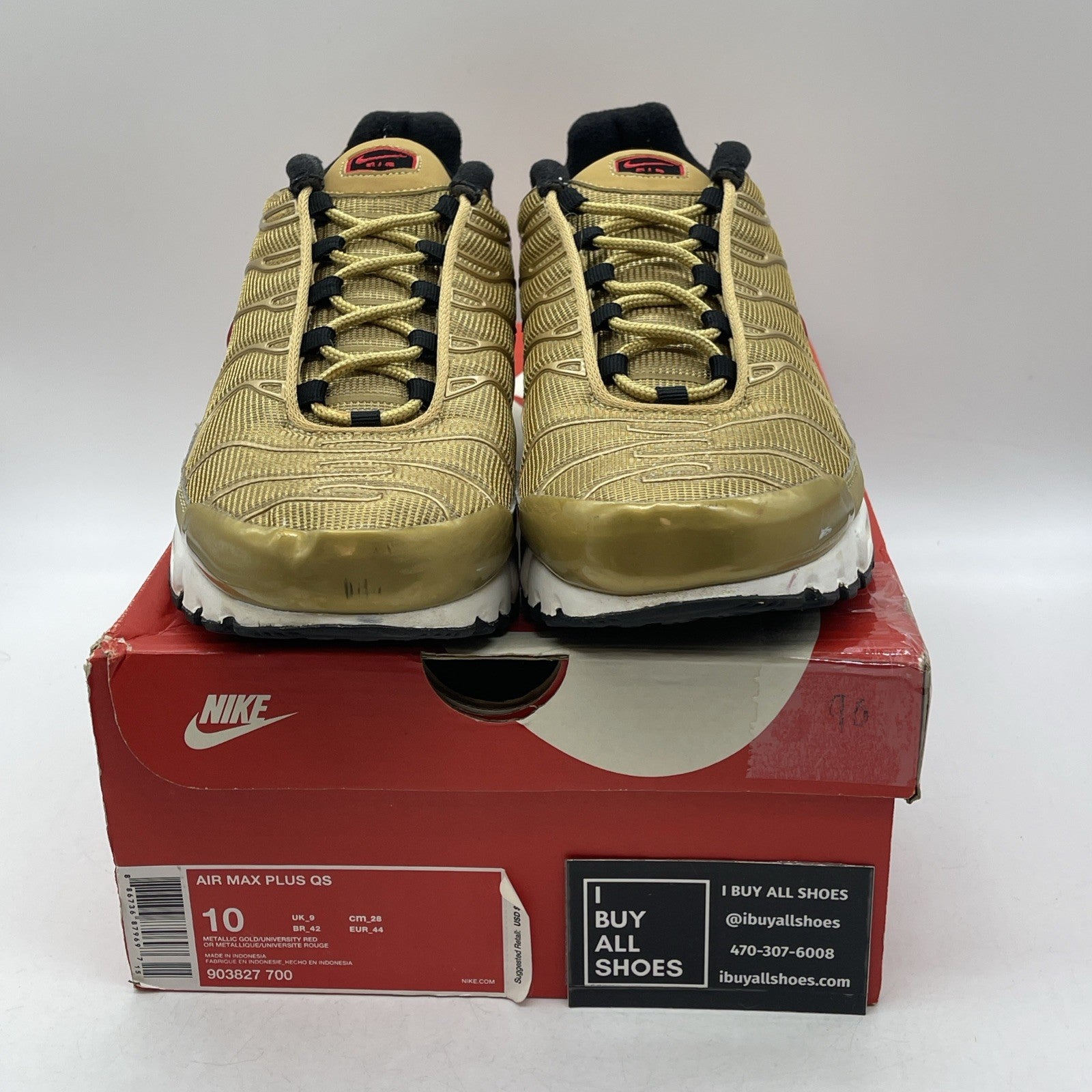 Size 10 - Nike Air Max Plus QS Metallic Gold (903827-700)