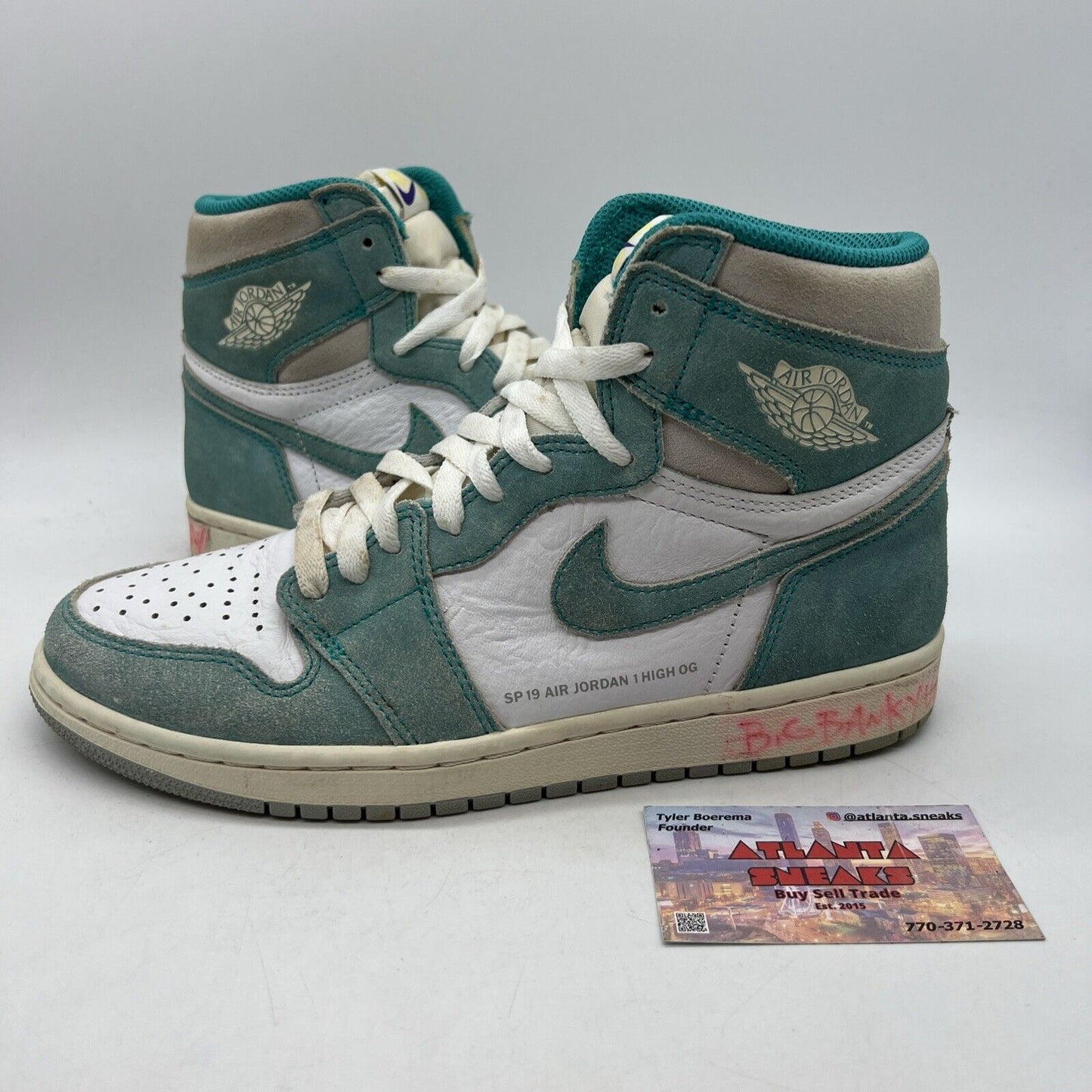 Size 8 - Jordan 1 Retro OG High Turbo Green White Leather (555088-311)