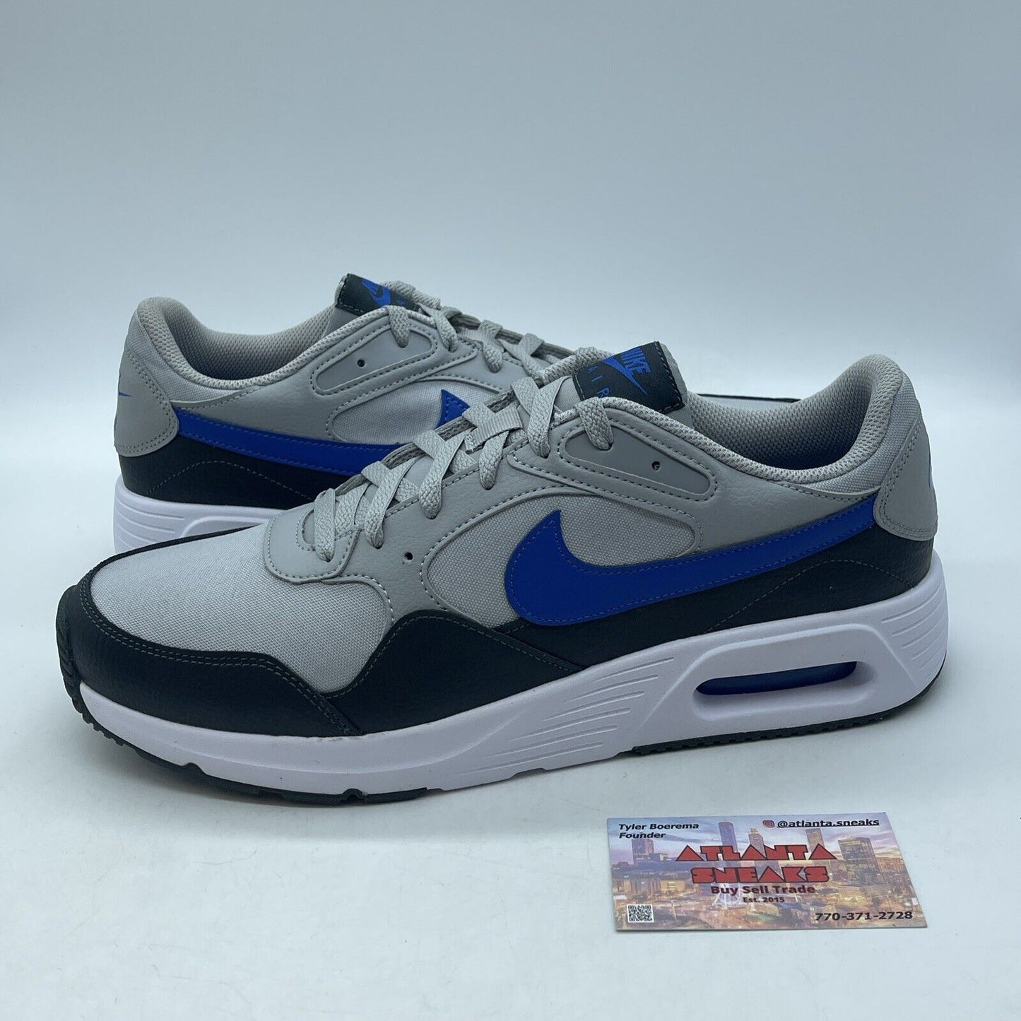 Size 12 - Air Max SC Light Smoke Grey Game Royal Blue White (CW4555-006)