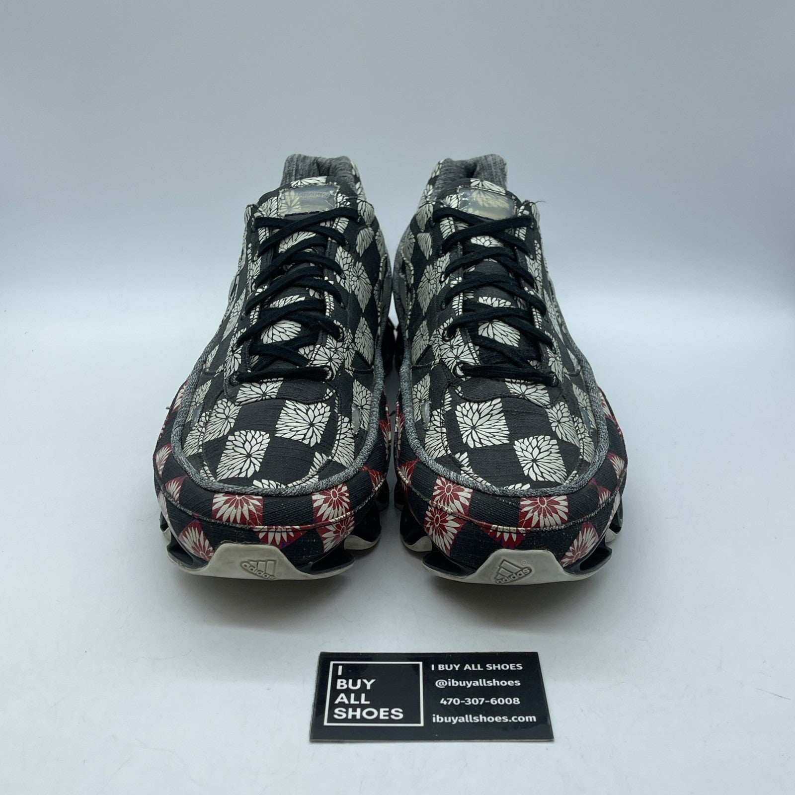 Size 13 - adidas Raf Simons Bounce Black White Red Suede Leather (B24080)